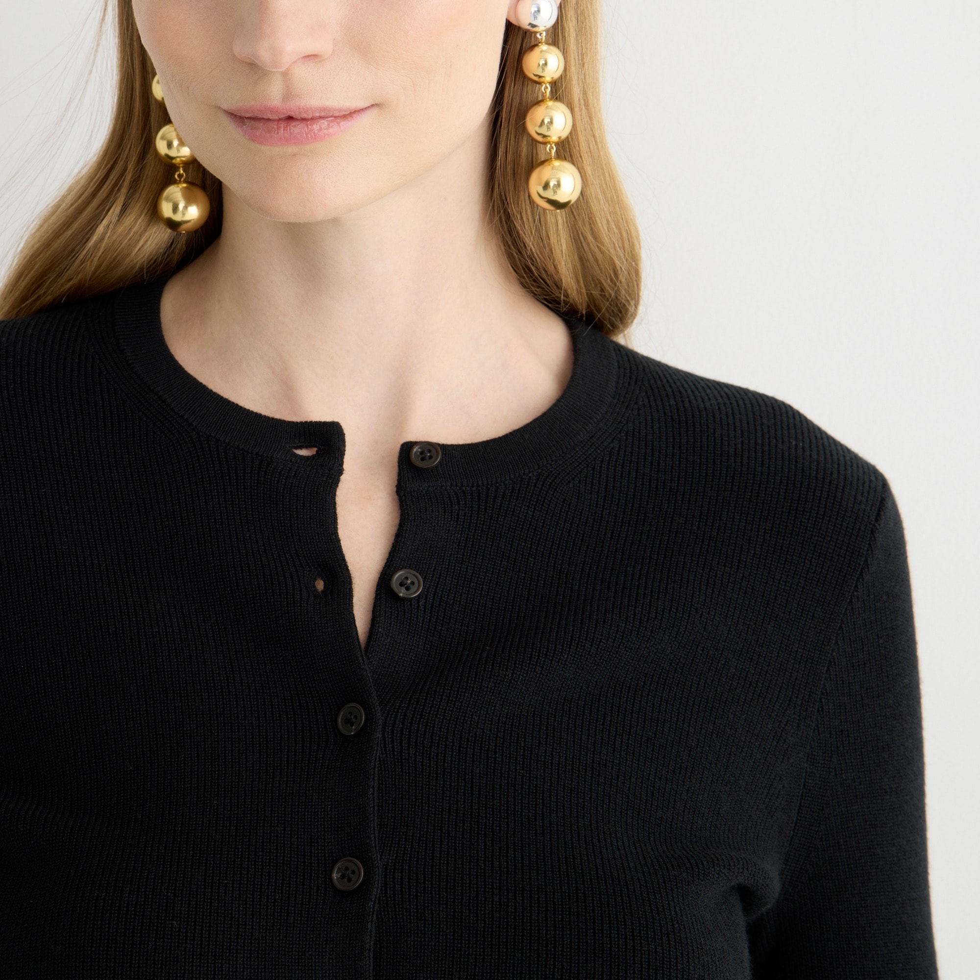 New ribbed Jackie cardigan sweater