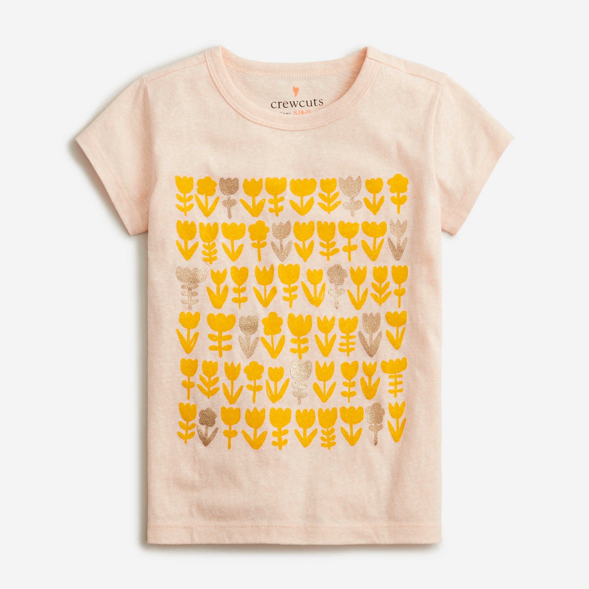 Girls' tiny tulips graphic T-shirt
