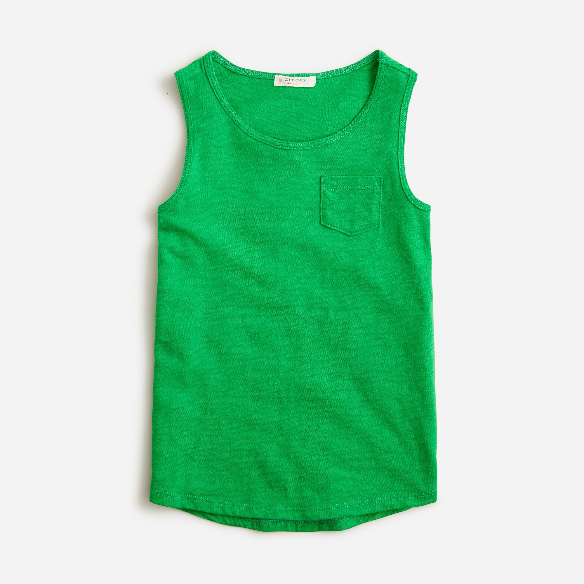 Girls' solid pocket tank top