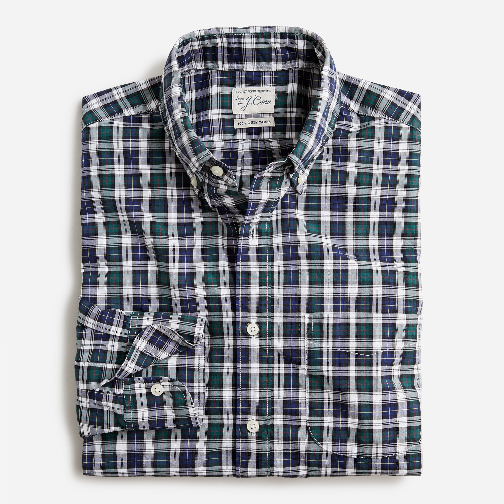 Slim Secret Wash cotton poplin shirt