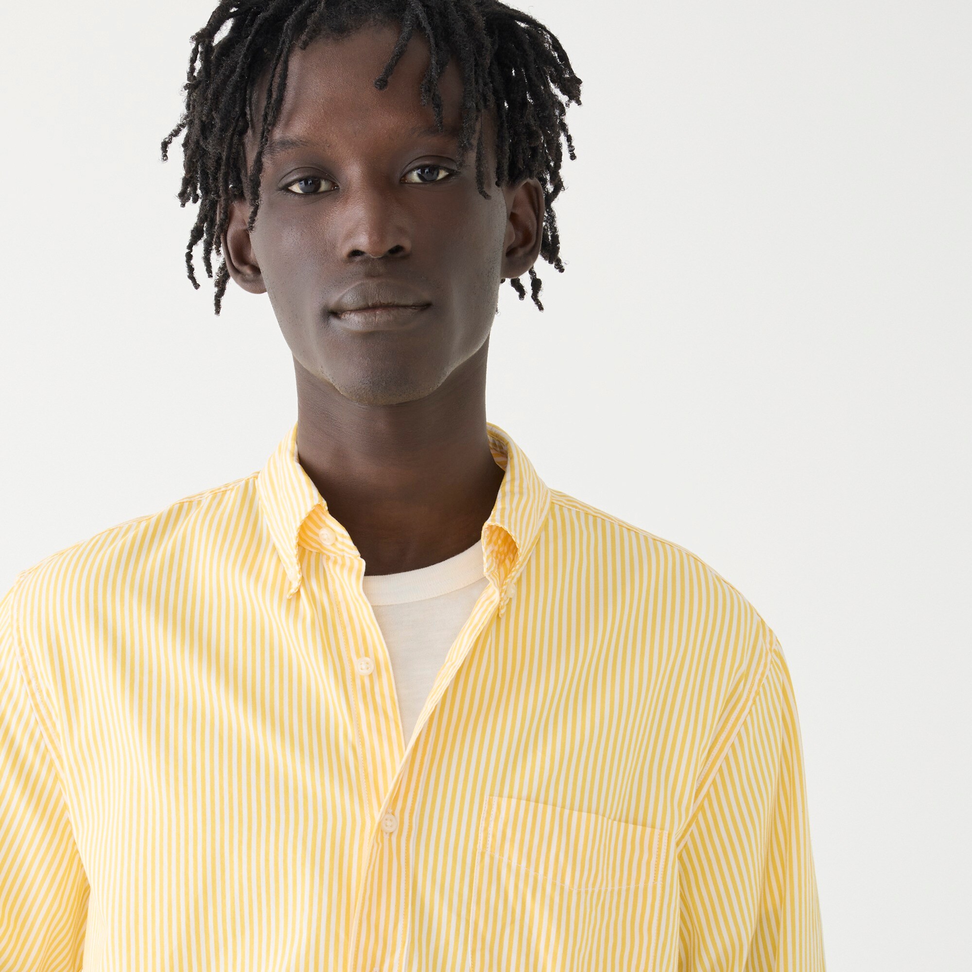 Slim Secret Wash organic cotton poplin shirt