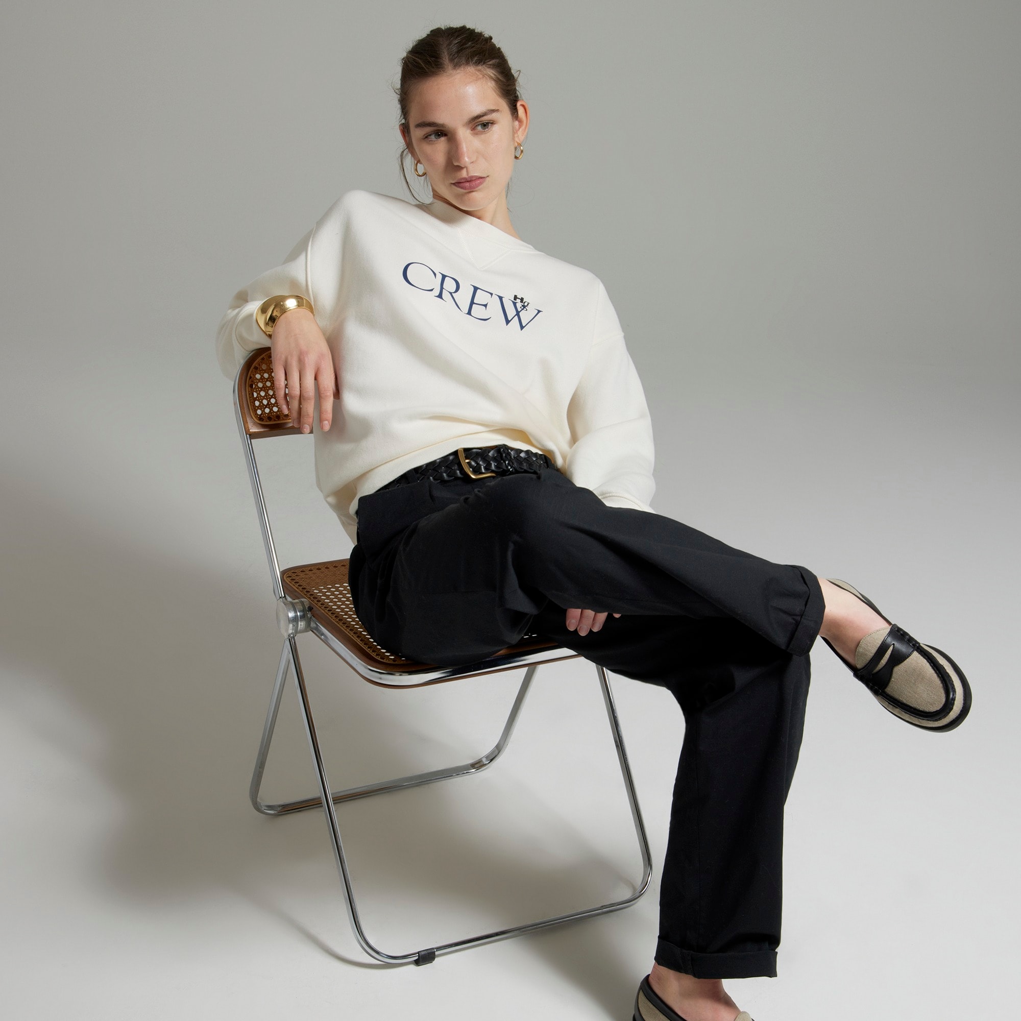 Limited-edition HommeGirls® for J.Crew heritage fleece crewneck