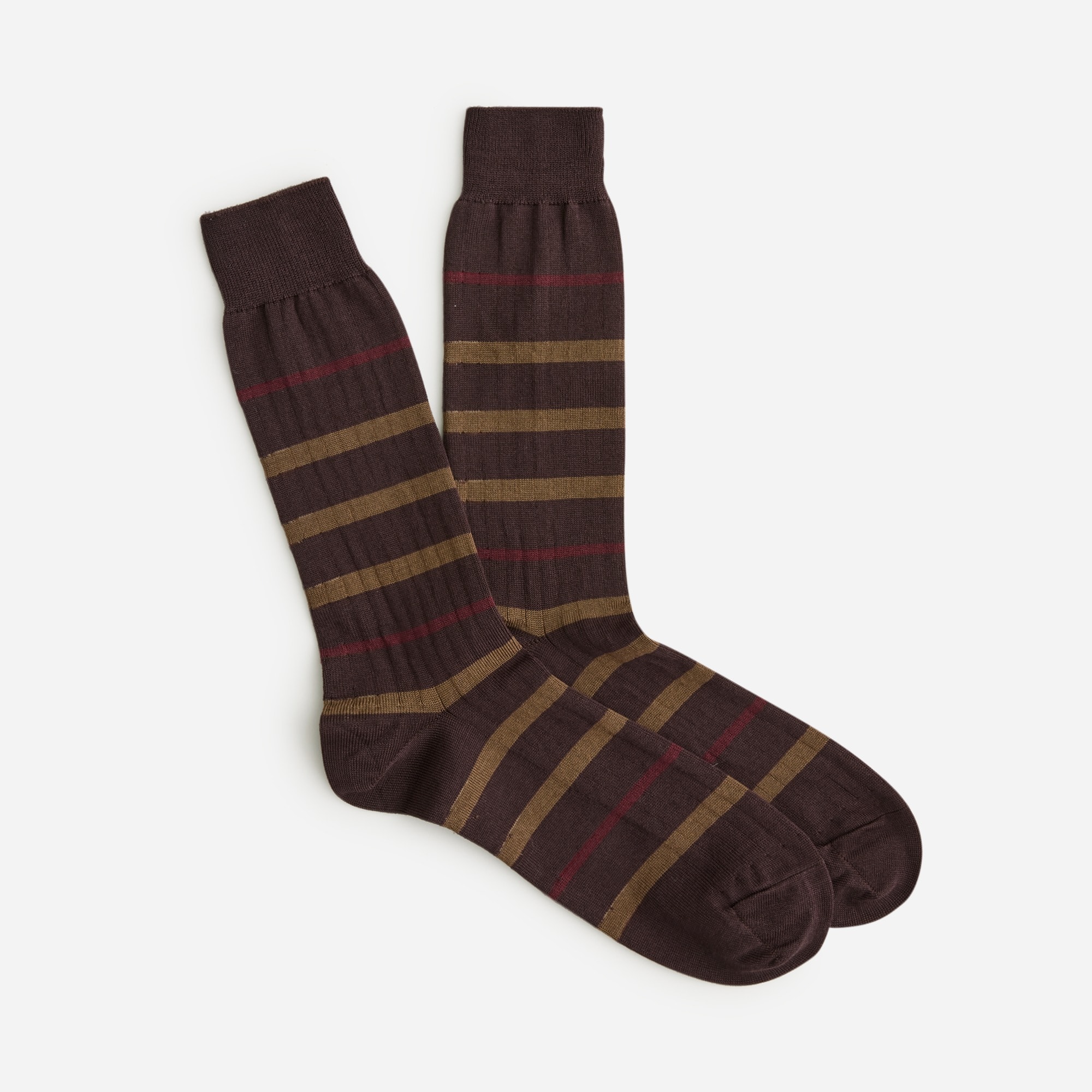 Ribbed dress sock in stripe