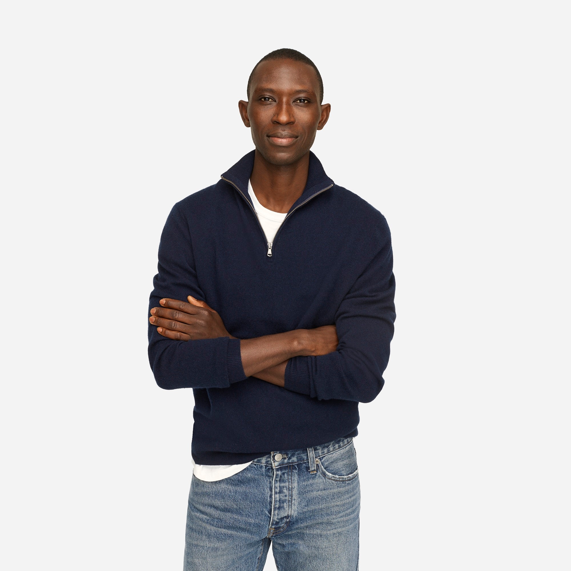 Cashmere half-zip sweater