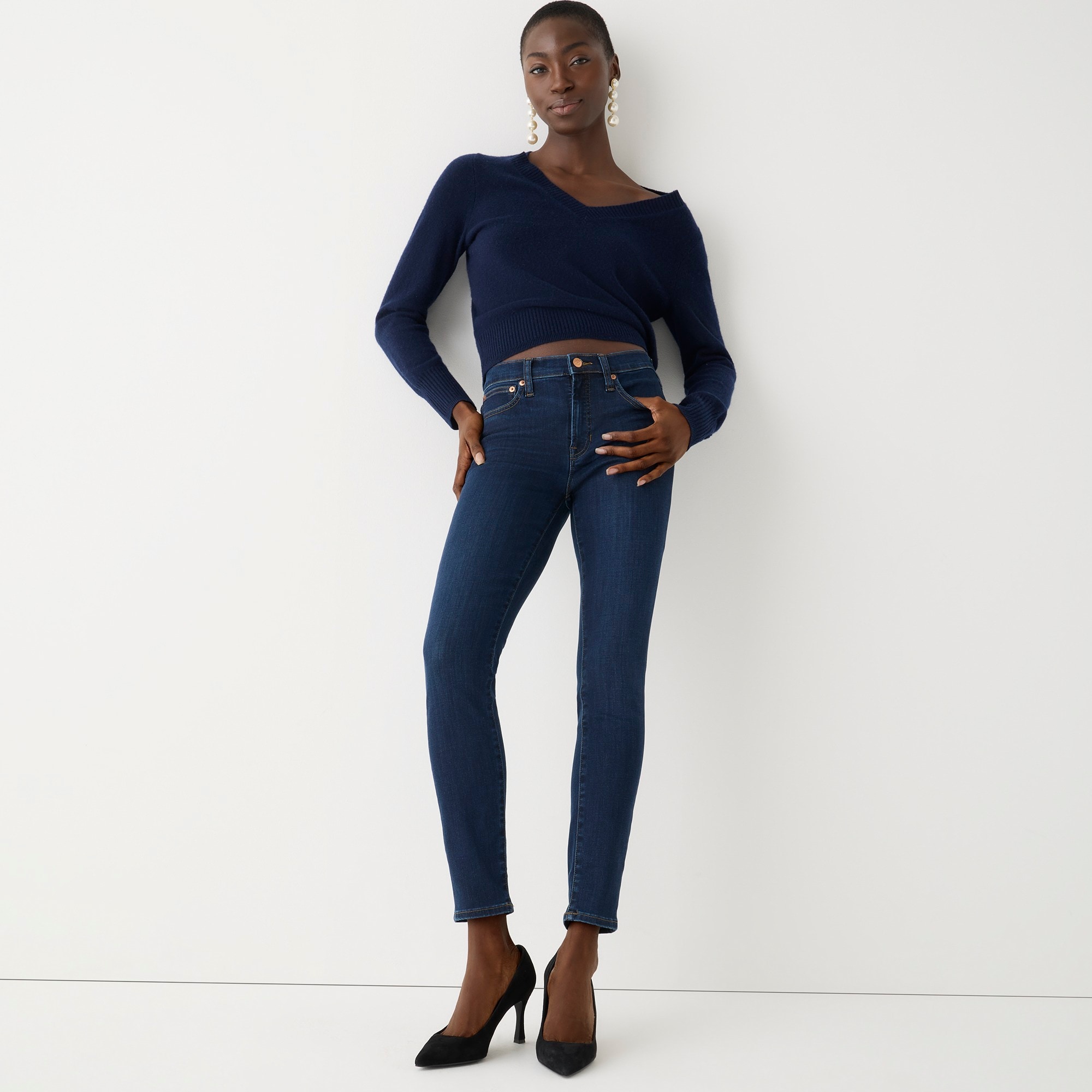 9 mid-rise toothpick jean in Point Lake wash