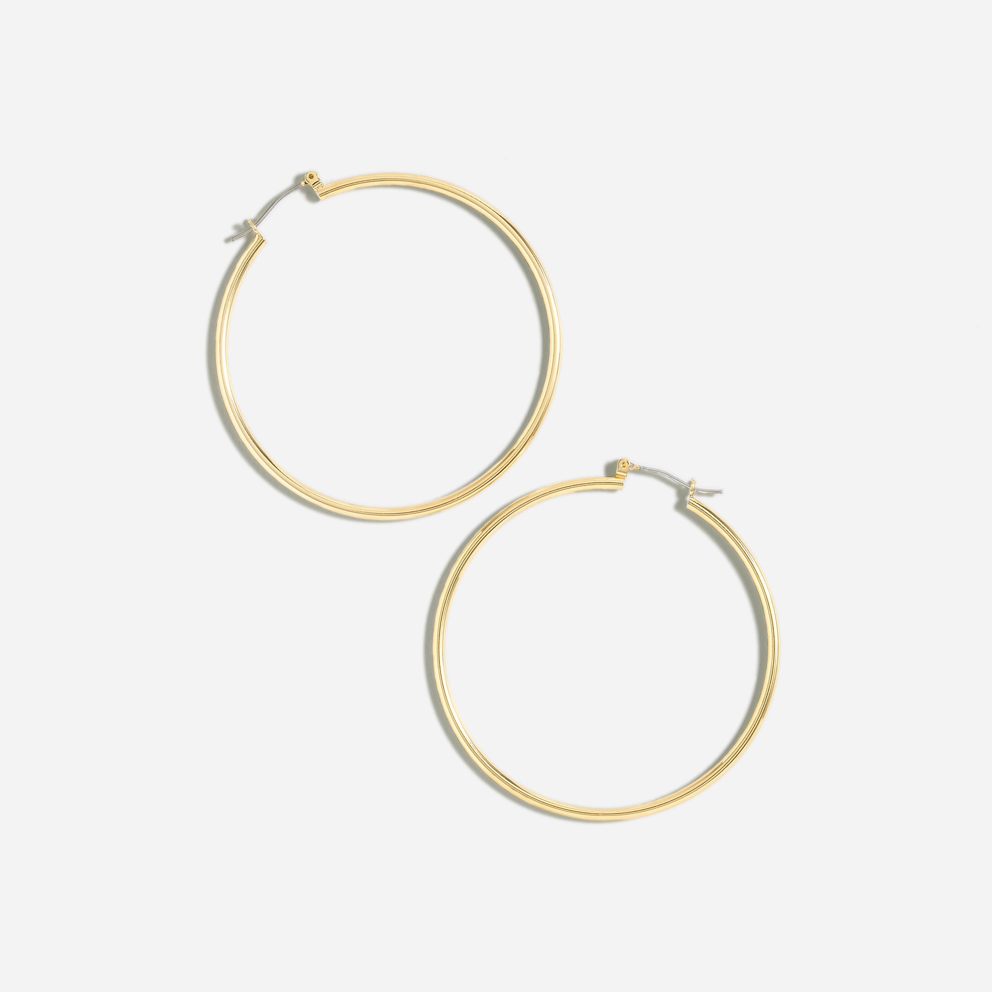 Antique-gold hoop earrings