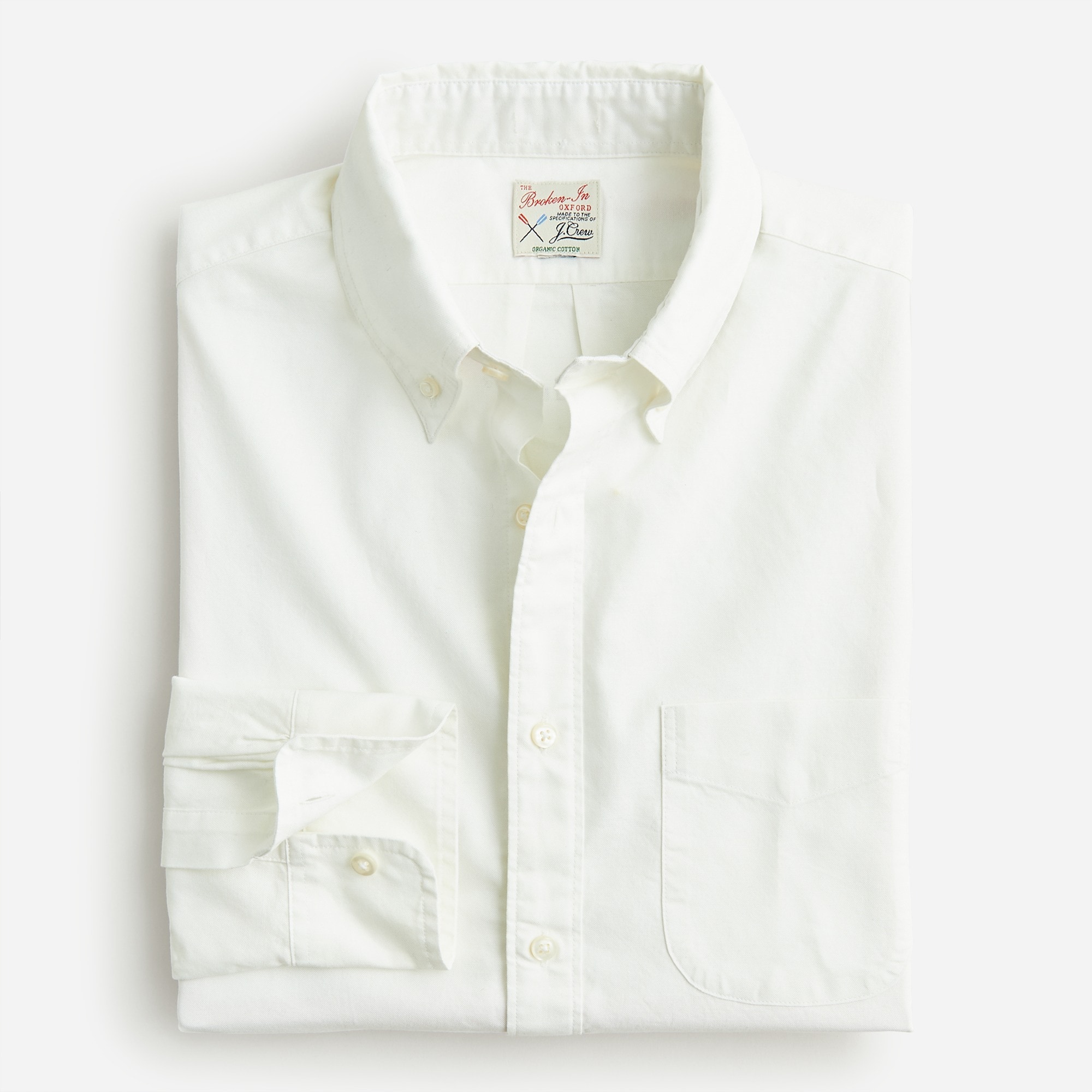 Broken-in organic cotton oxford shirt