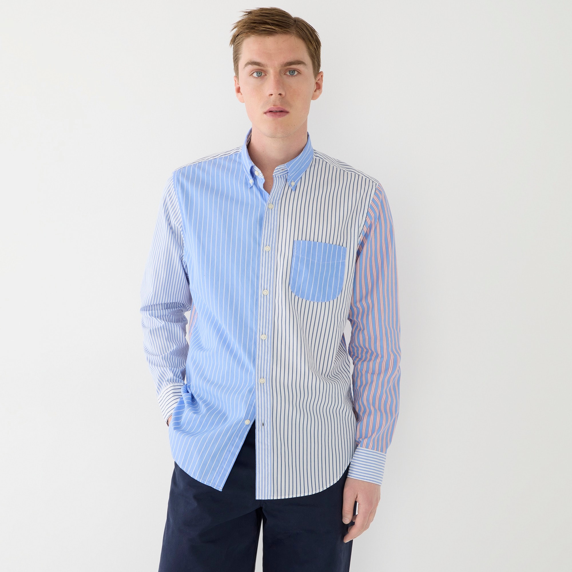 Secret Wash cotton poplin shirt in pattern