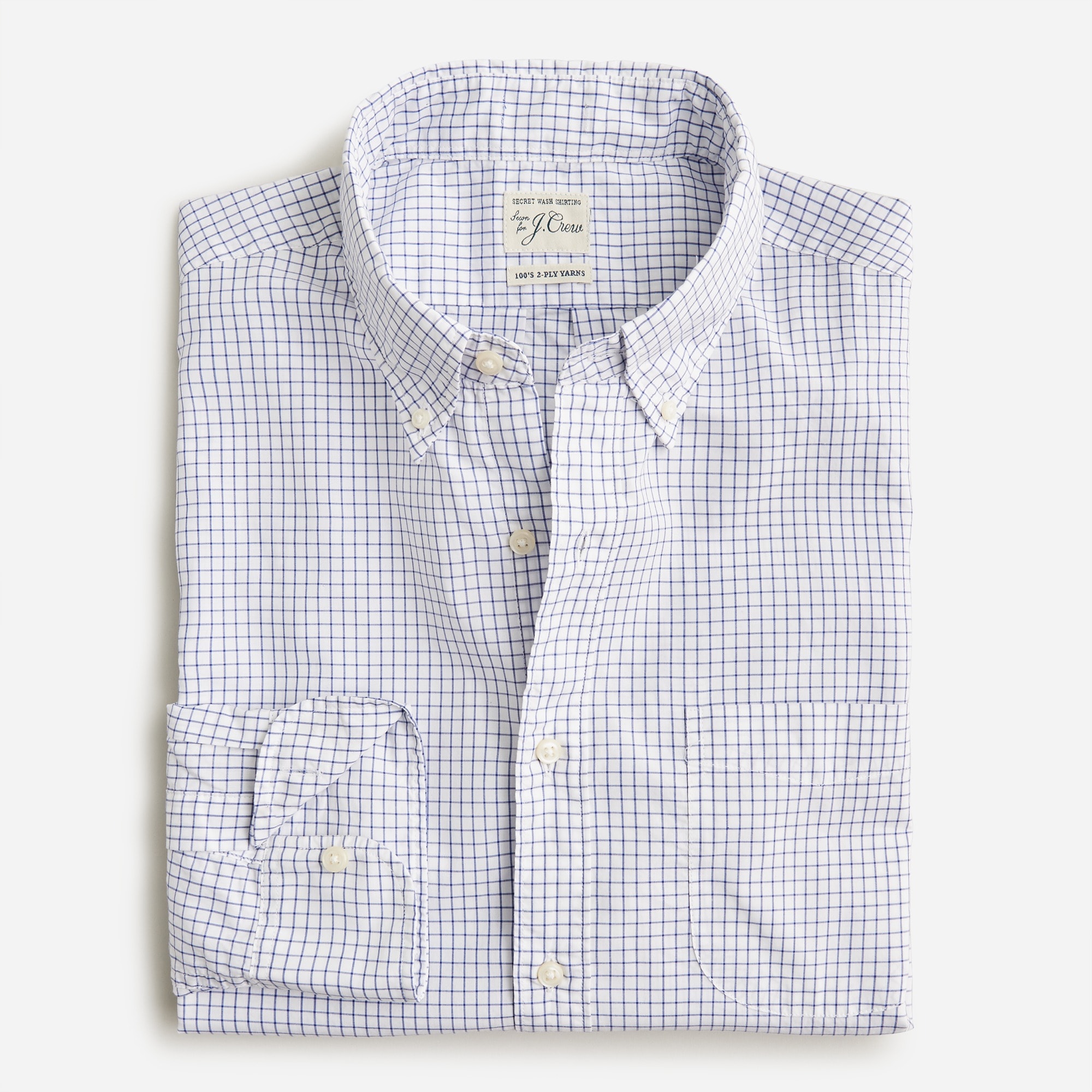 Slim Secret Wash cotton poplin shirt