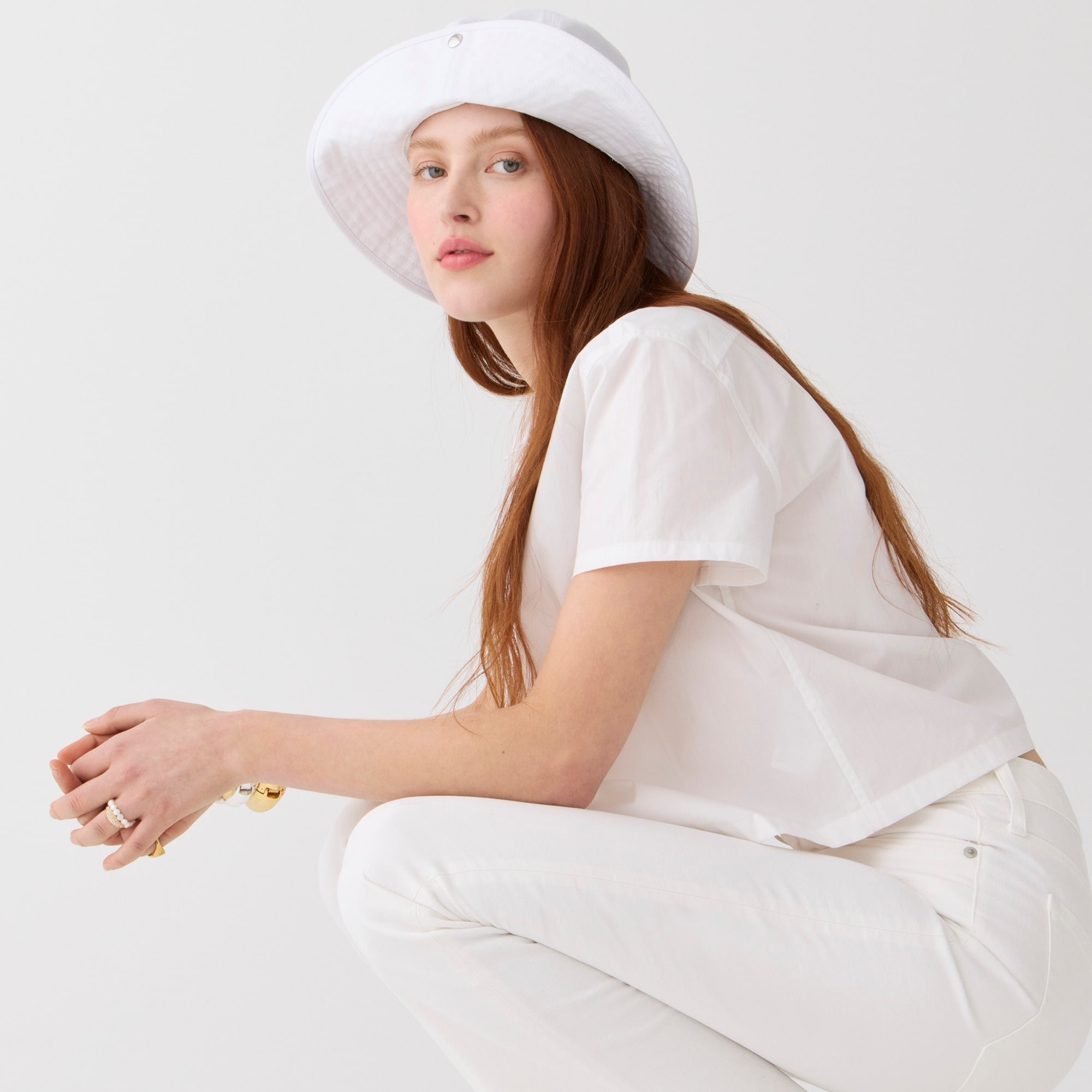 Bucket hat in cotton twill