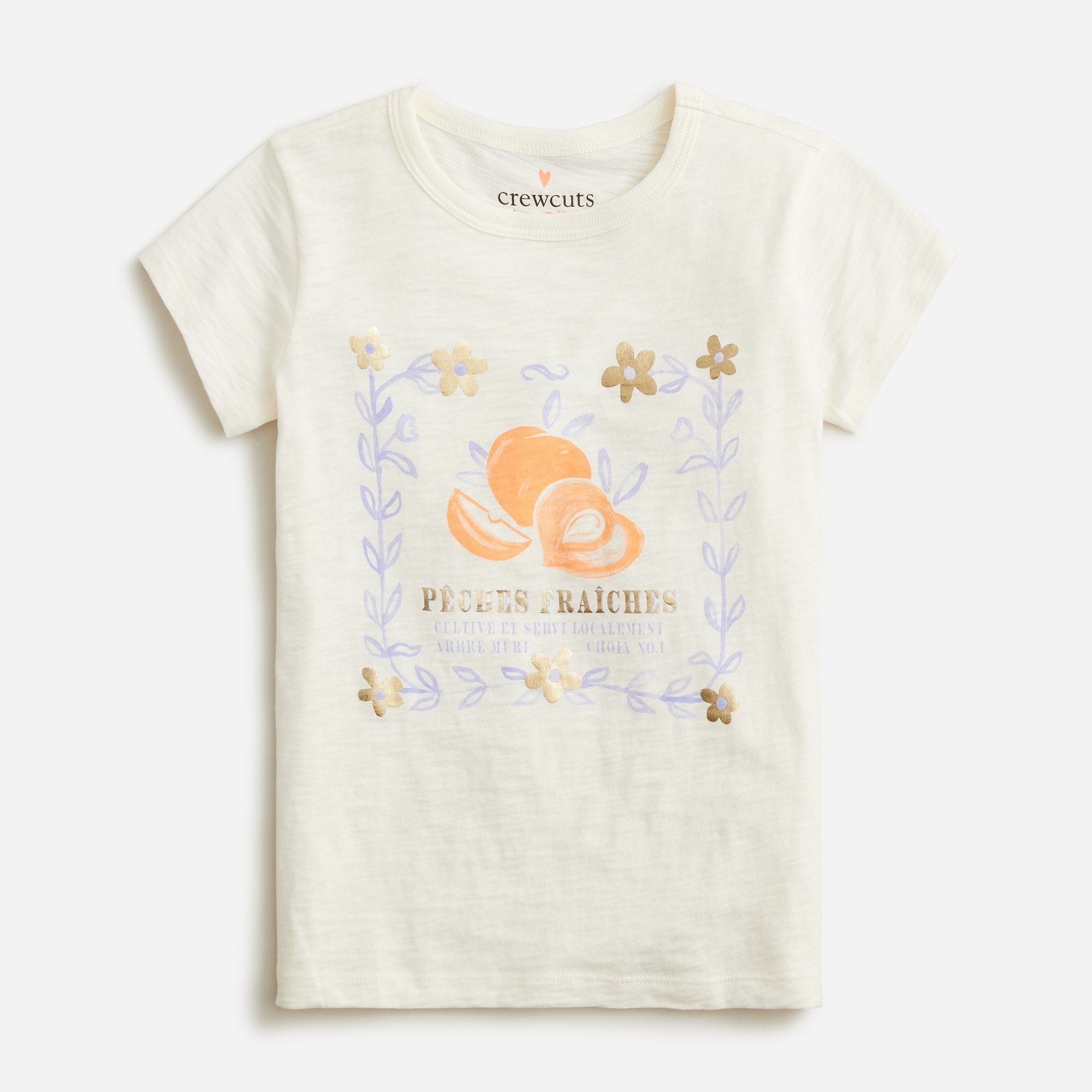 Girls' peaches graphic T-shirt