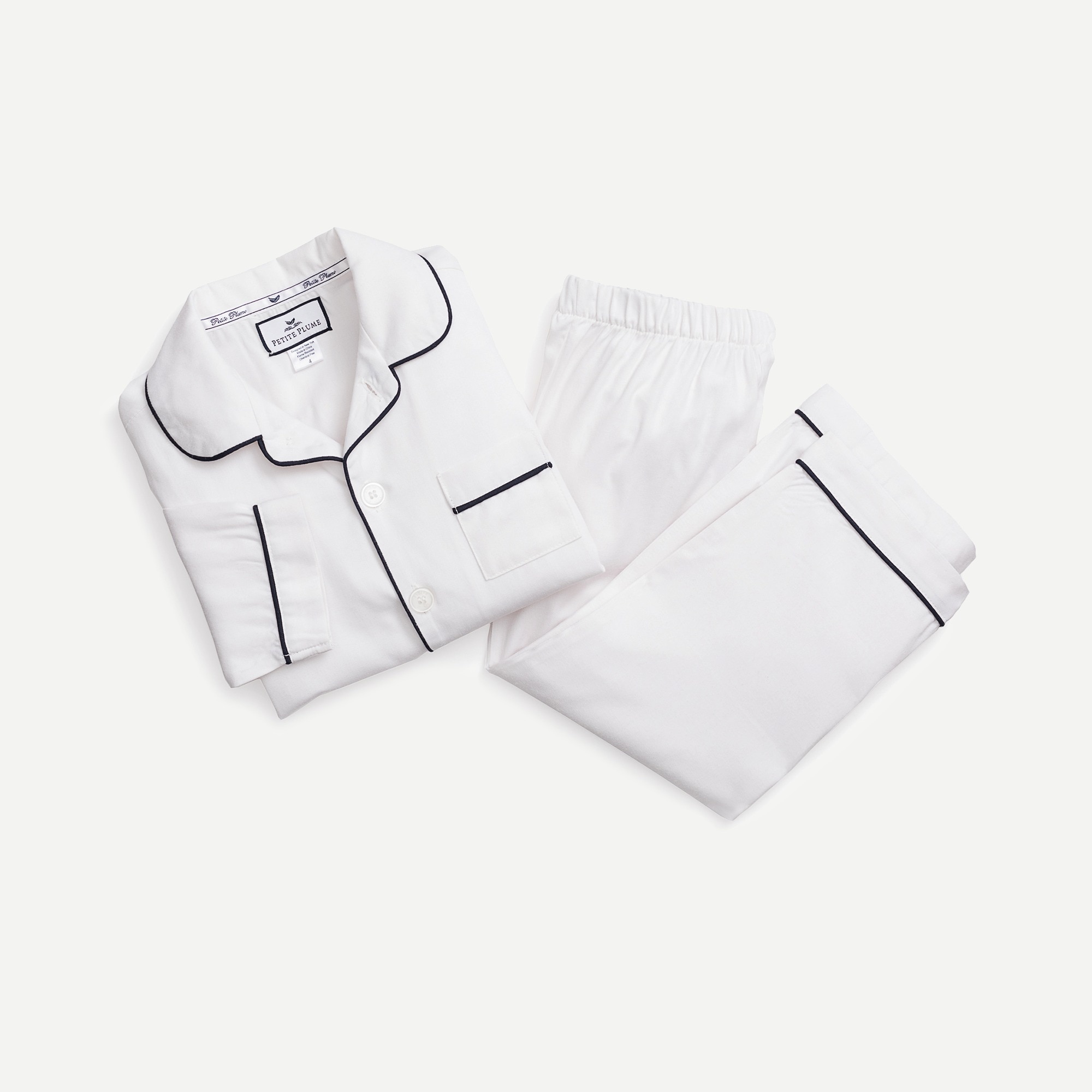 Petite Plume kids' pajama set in french ticking