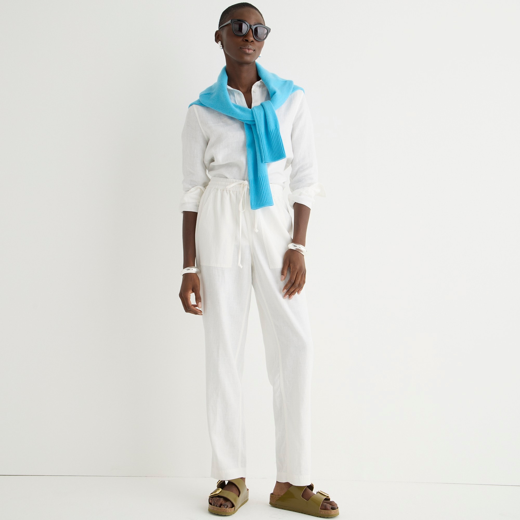 New seaside pant in linen blend