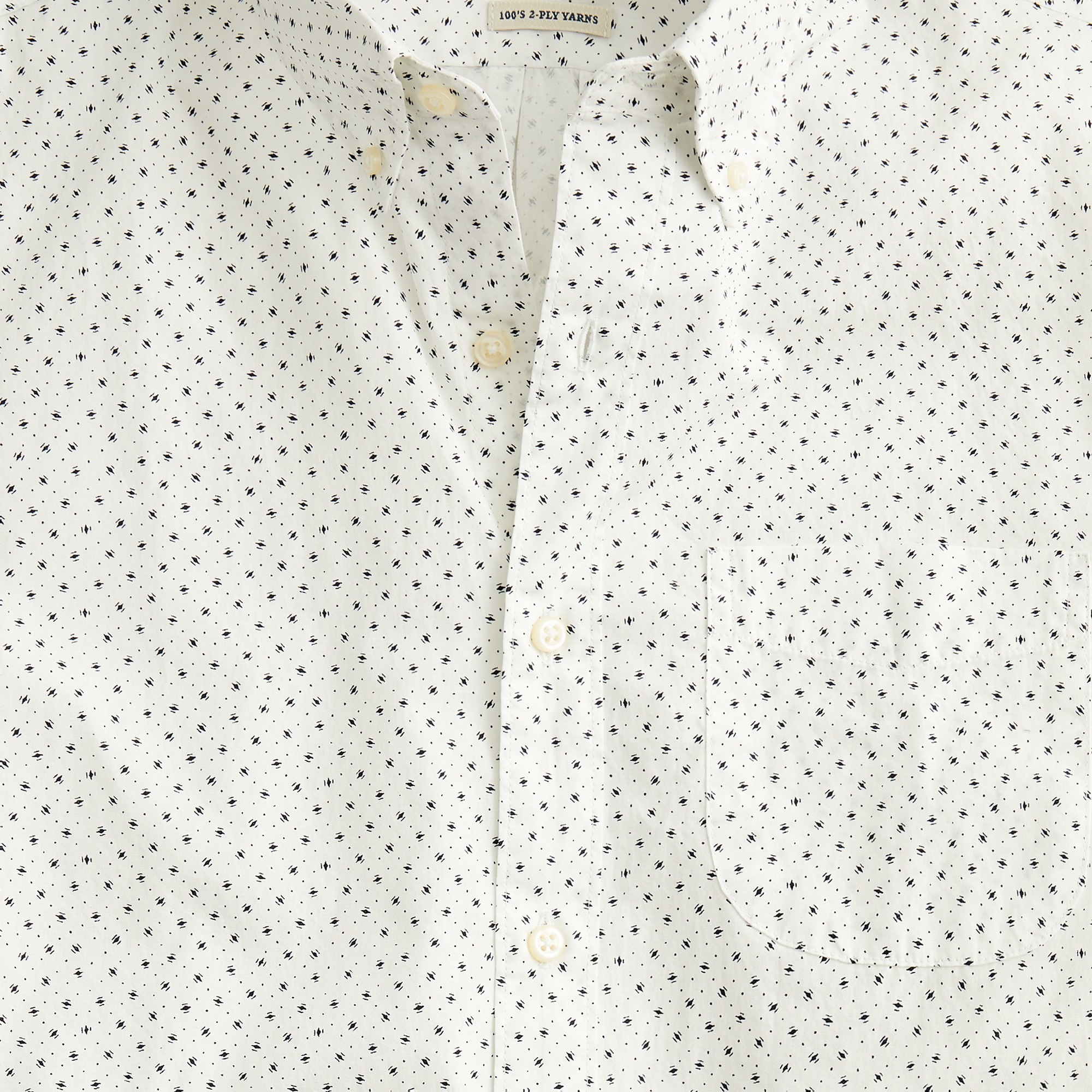 Short-sleeve Secret Wash cotton poplin shirt