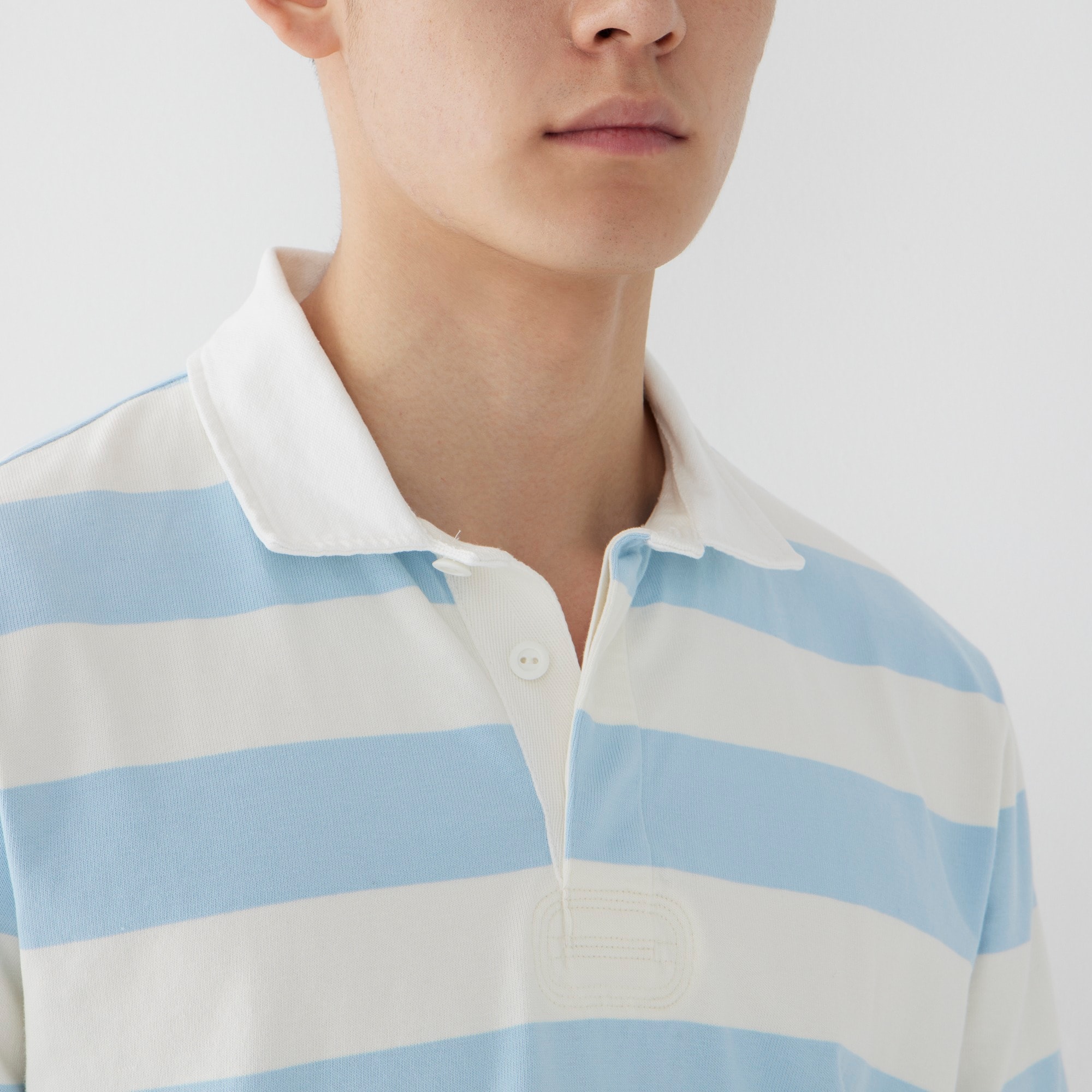 Short-sleeve rugby shirt in stripe