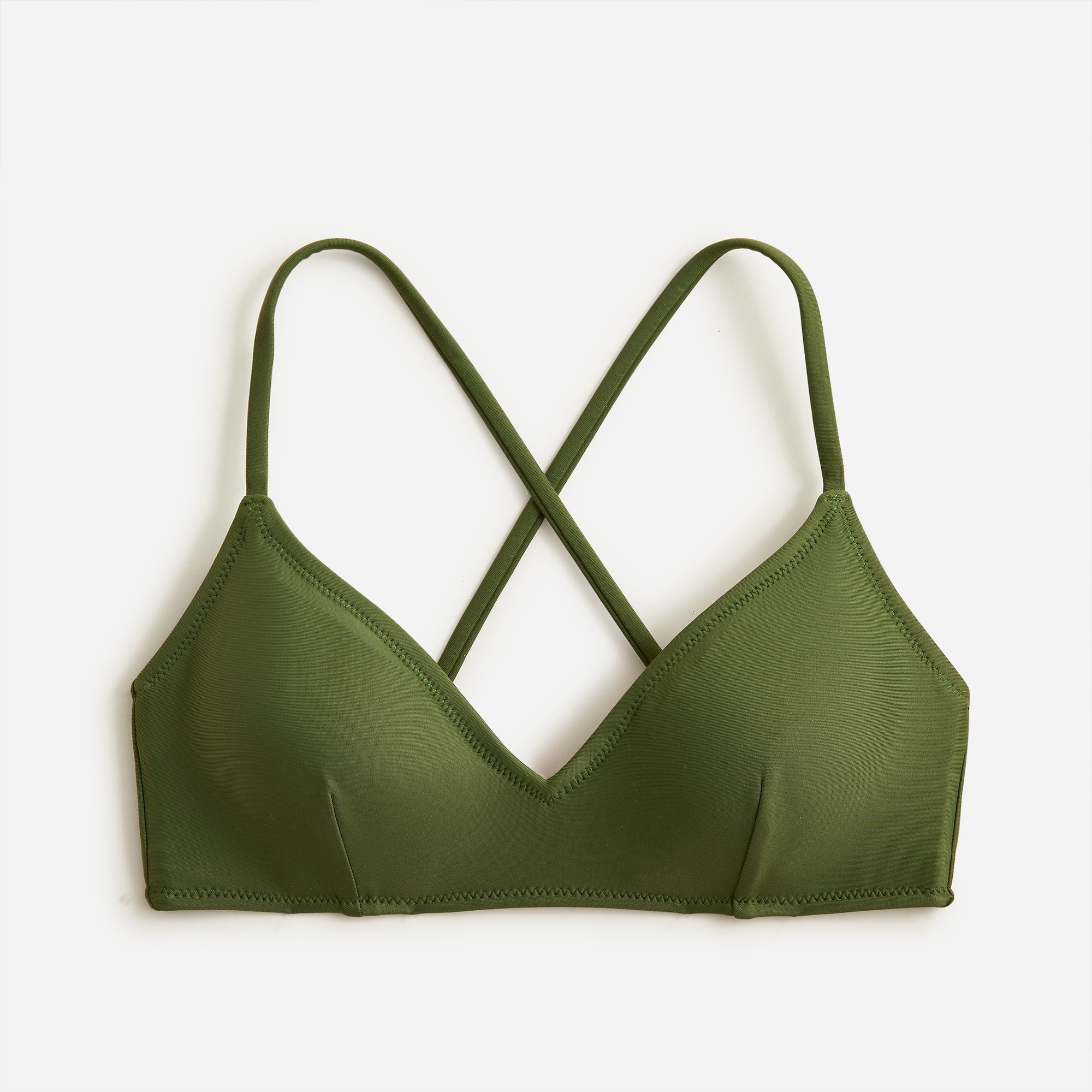 Cross-back french bikini top