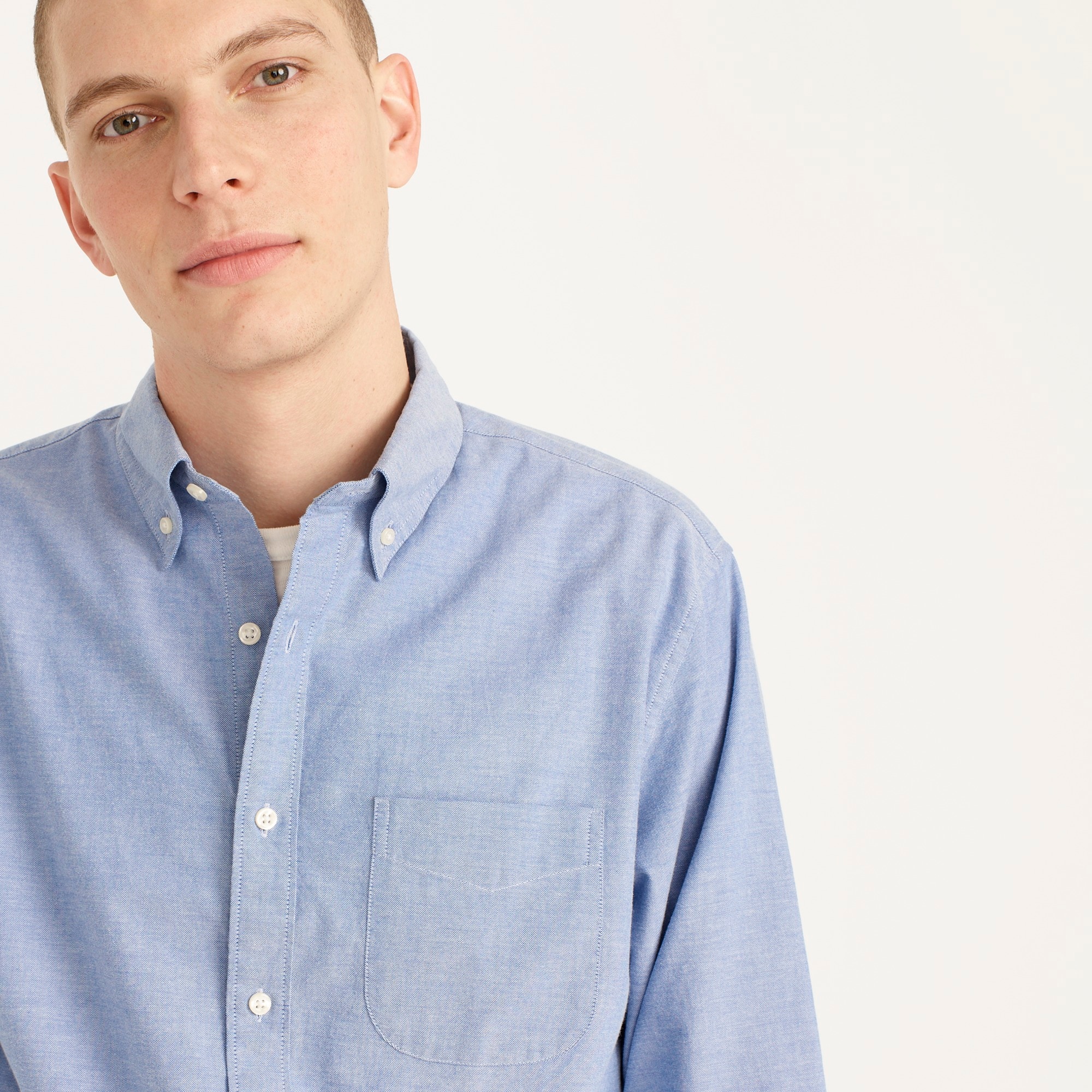 Broken-in organic cotton oxford shirt
