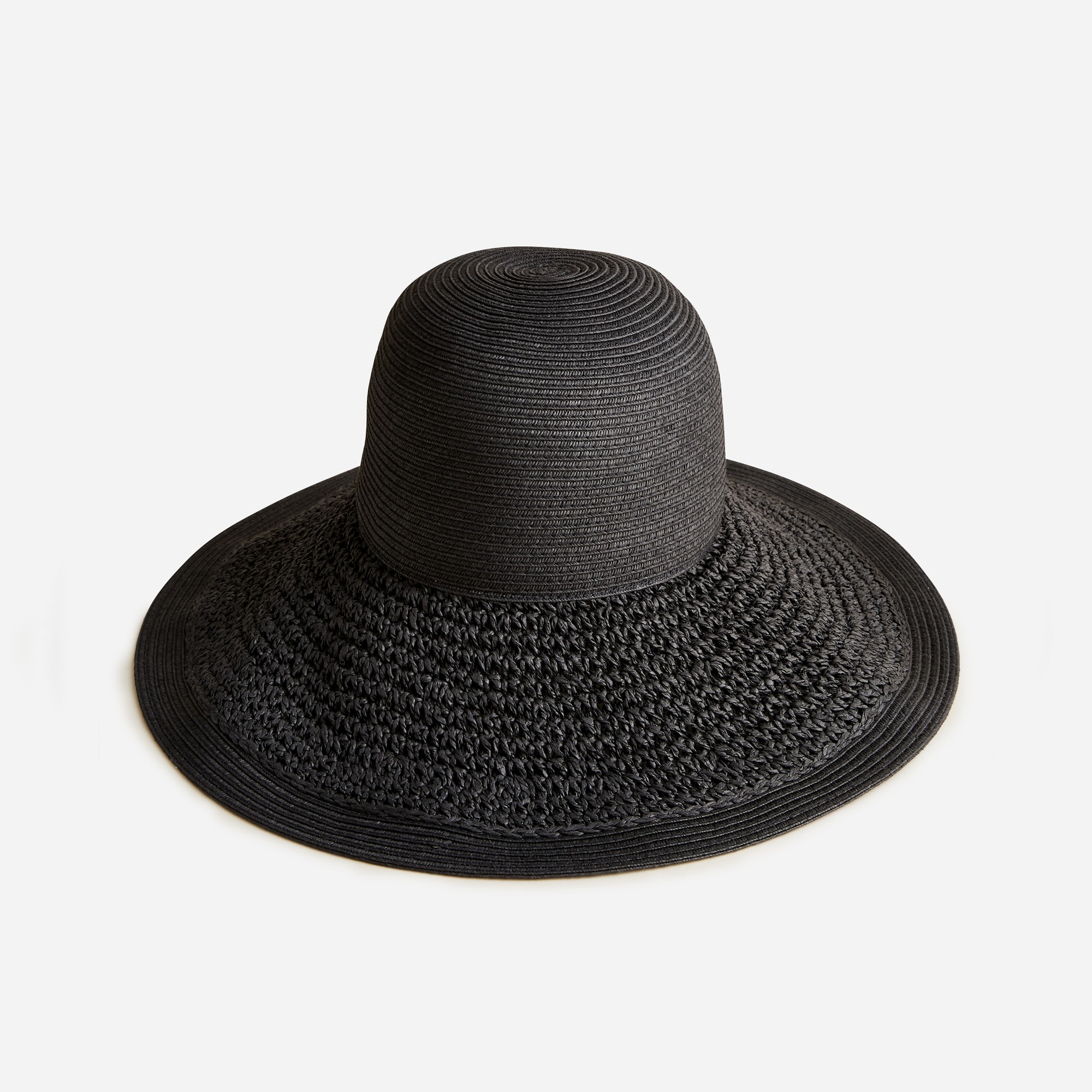 Textured summer straw hat