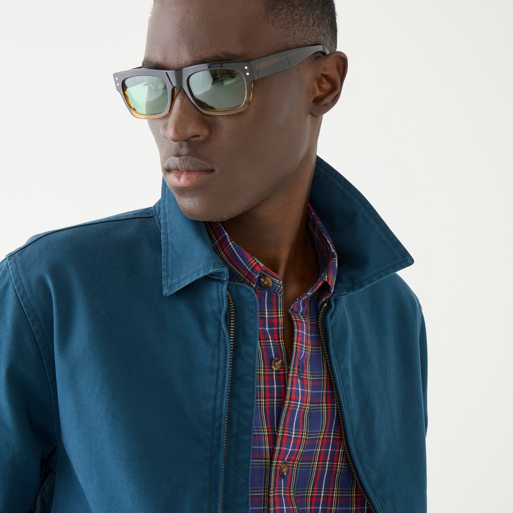 Harrington jacket in cotton twill