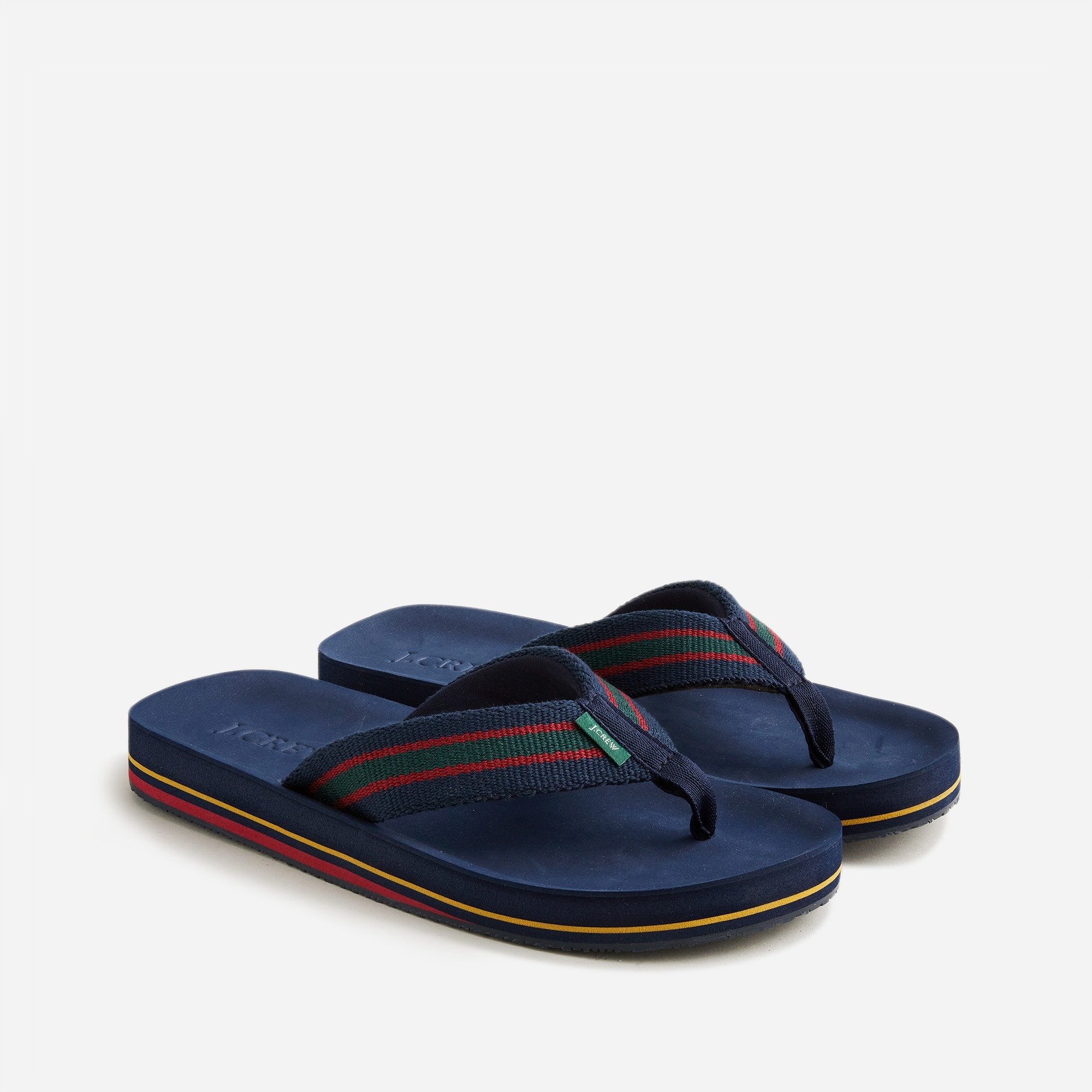 Striped flip-flops