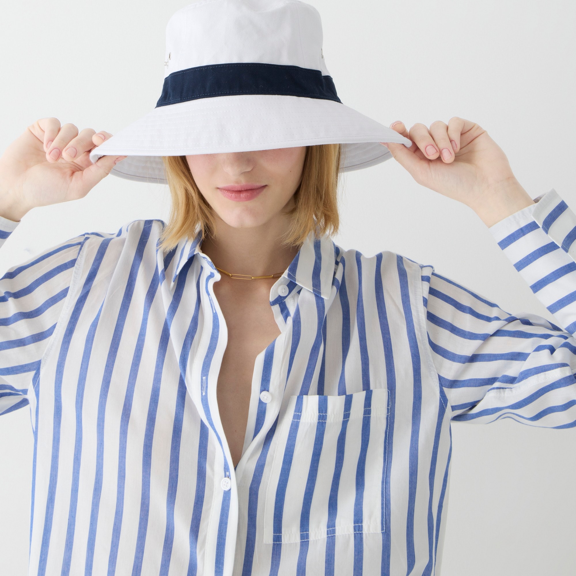 Garçon cotton voile shirt in stripe