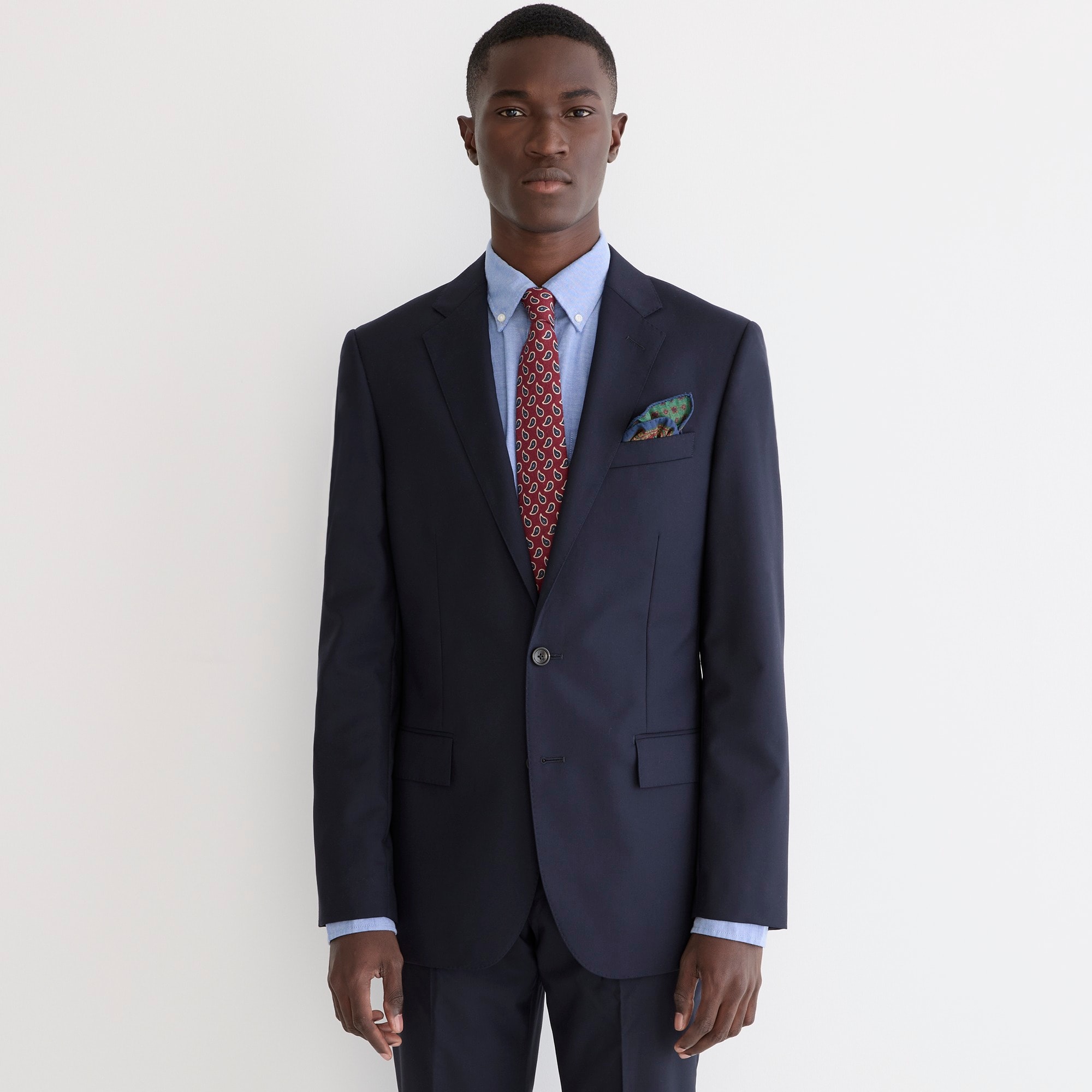 Ludlow Slim-fit suit jacket with double vent in Italian wool
