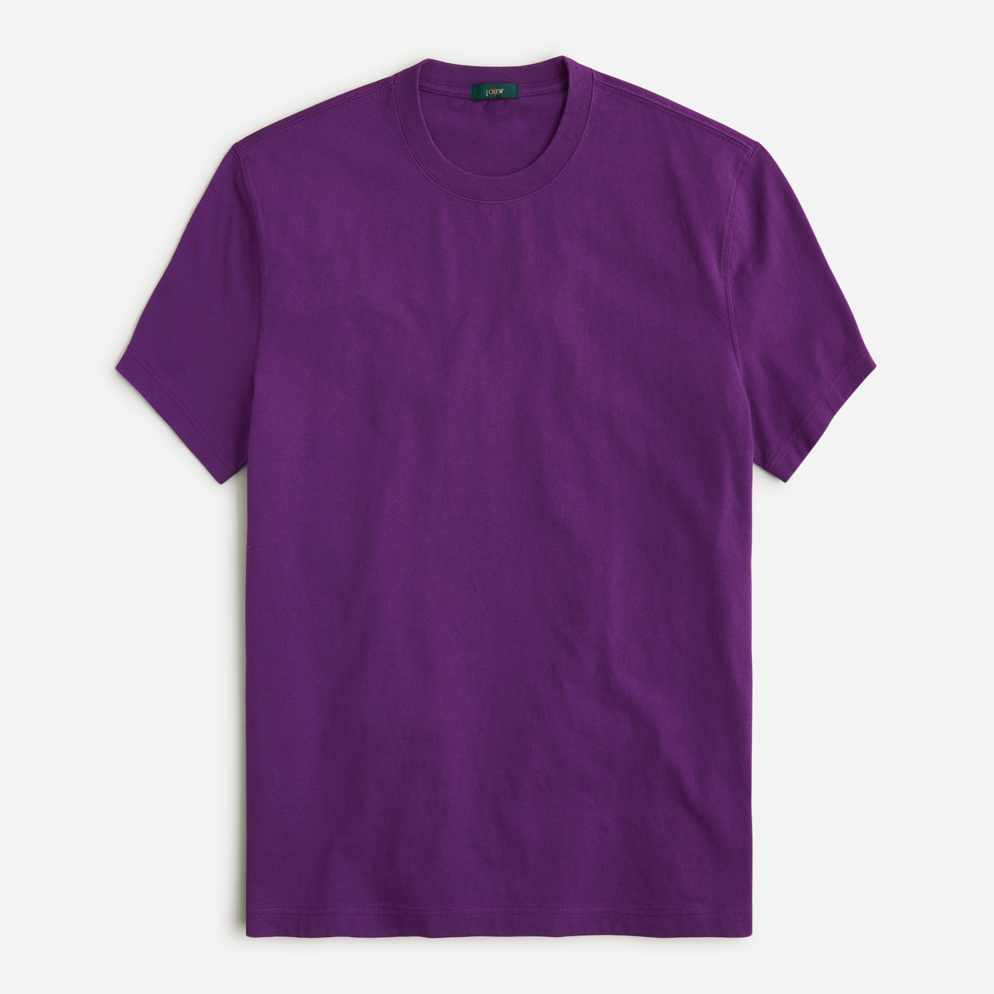 Relaxed premium-weight cotton no-pocket T-shirt