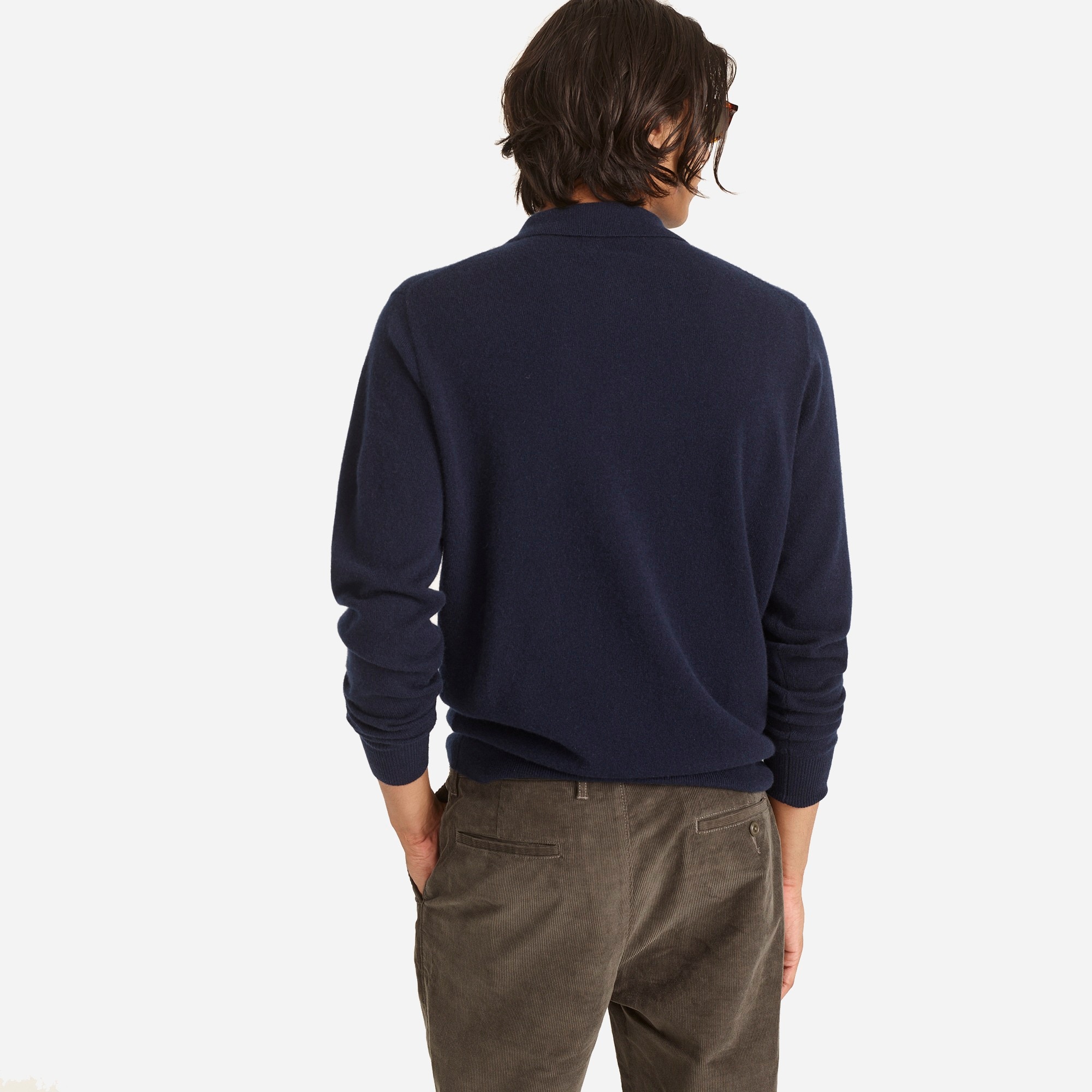 Cashmere collared sweater-polo