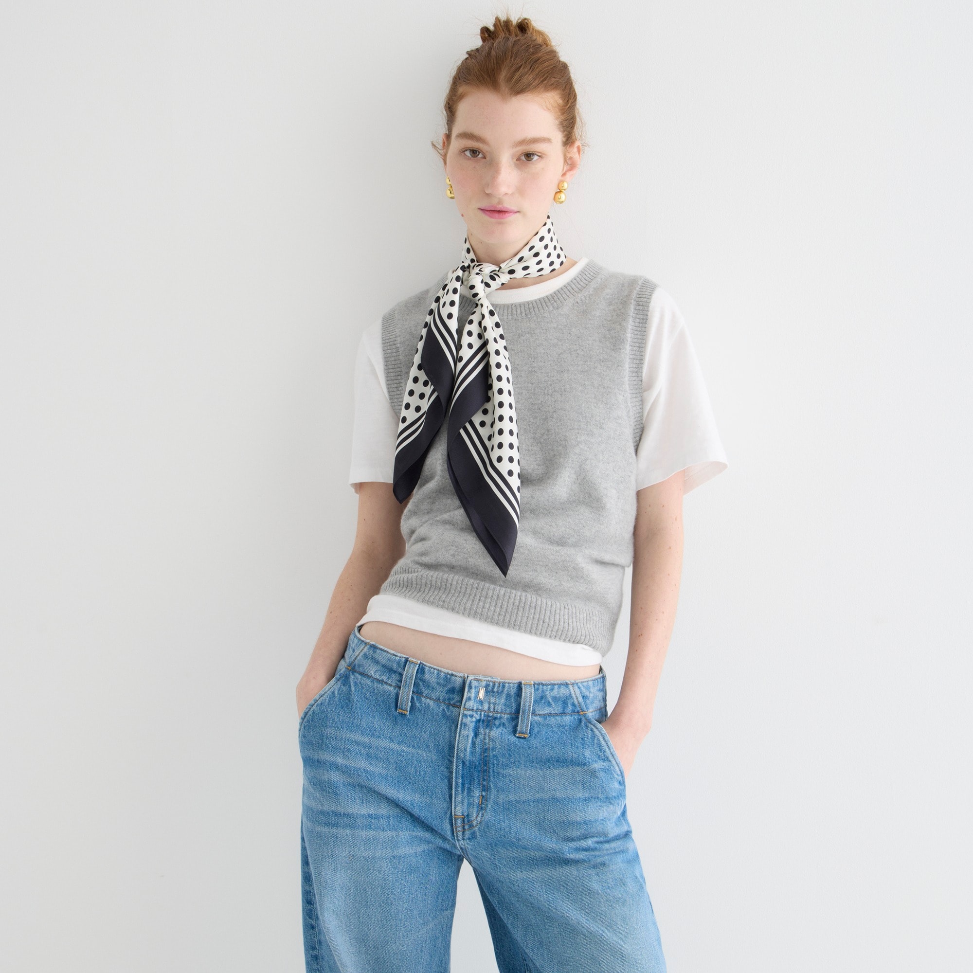 Cashmere crewneck sweater shell