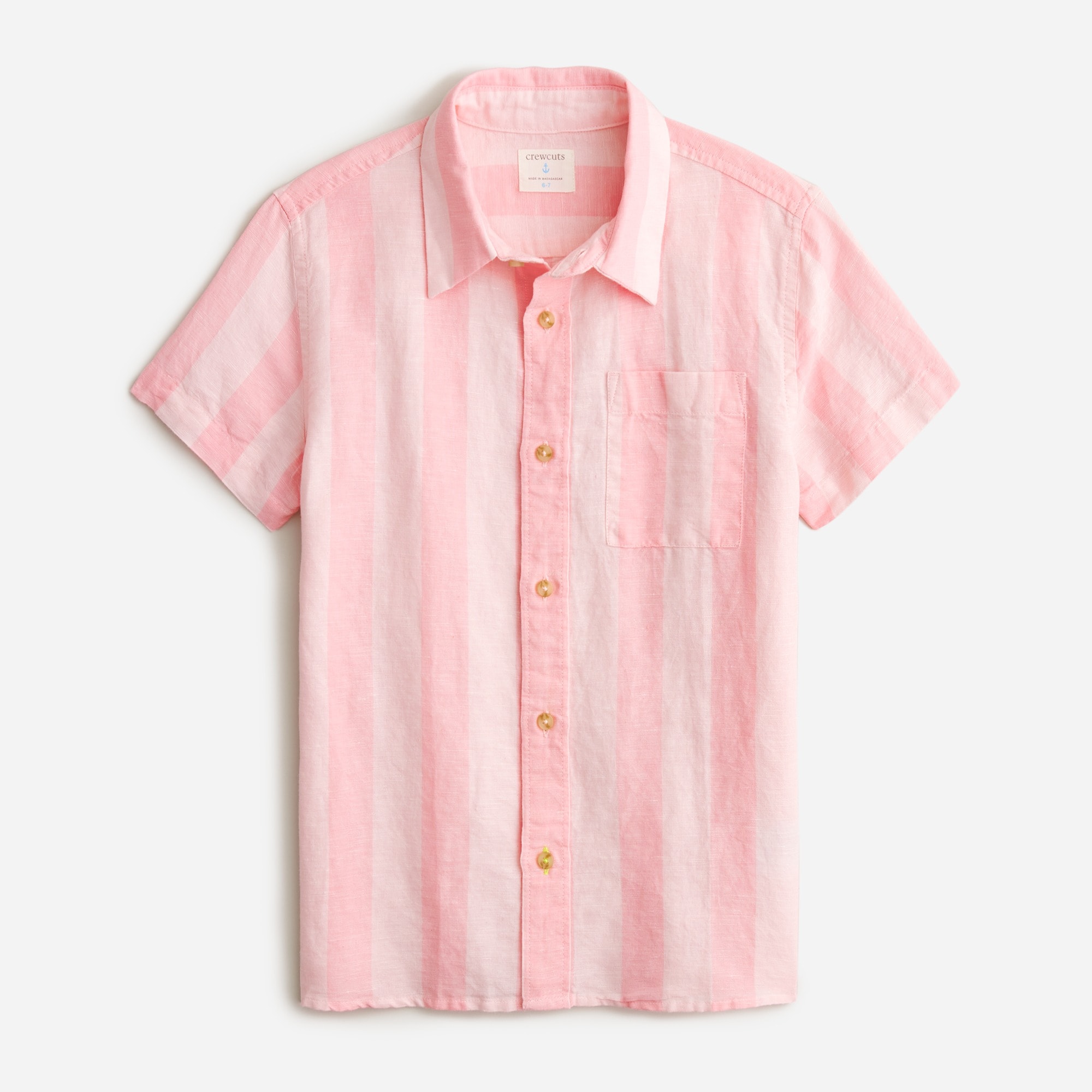 Boys' short-sleeve linen shirt in siren floral