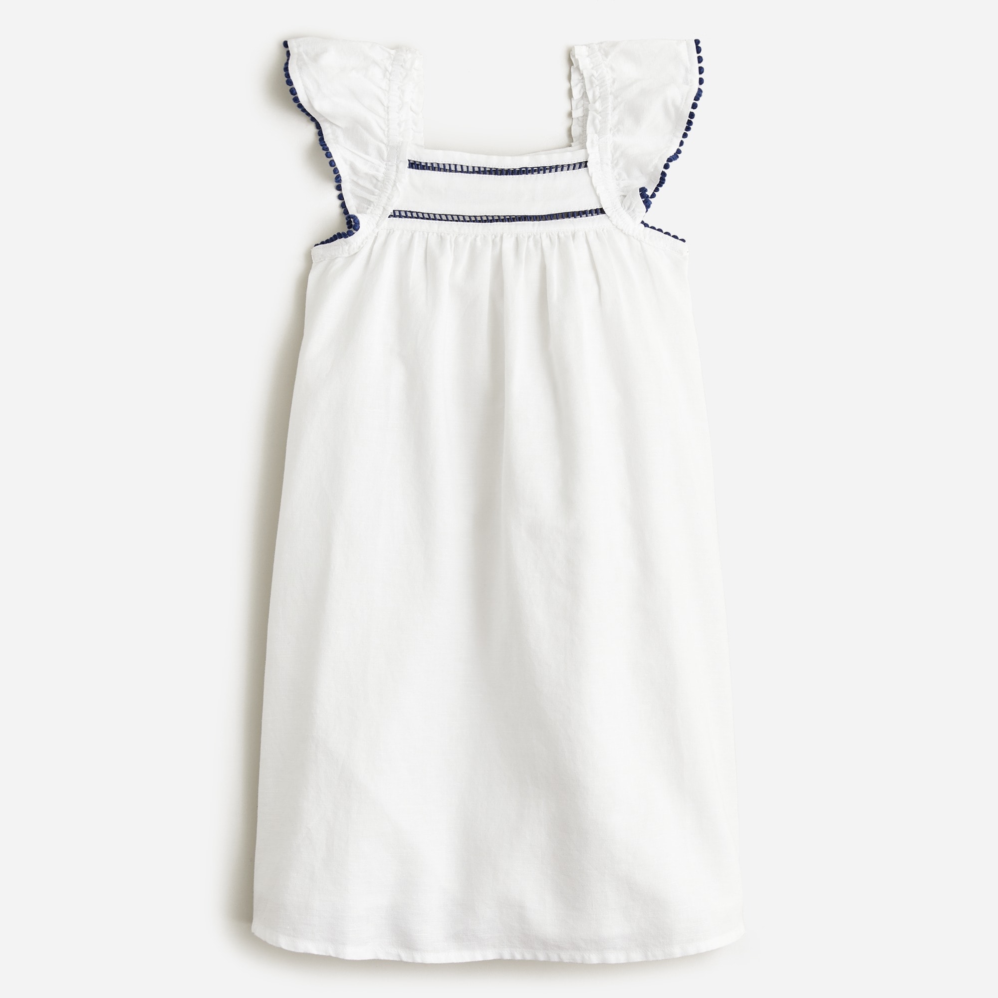 Girls' promenade dress in linen-cotton blend