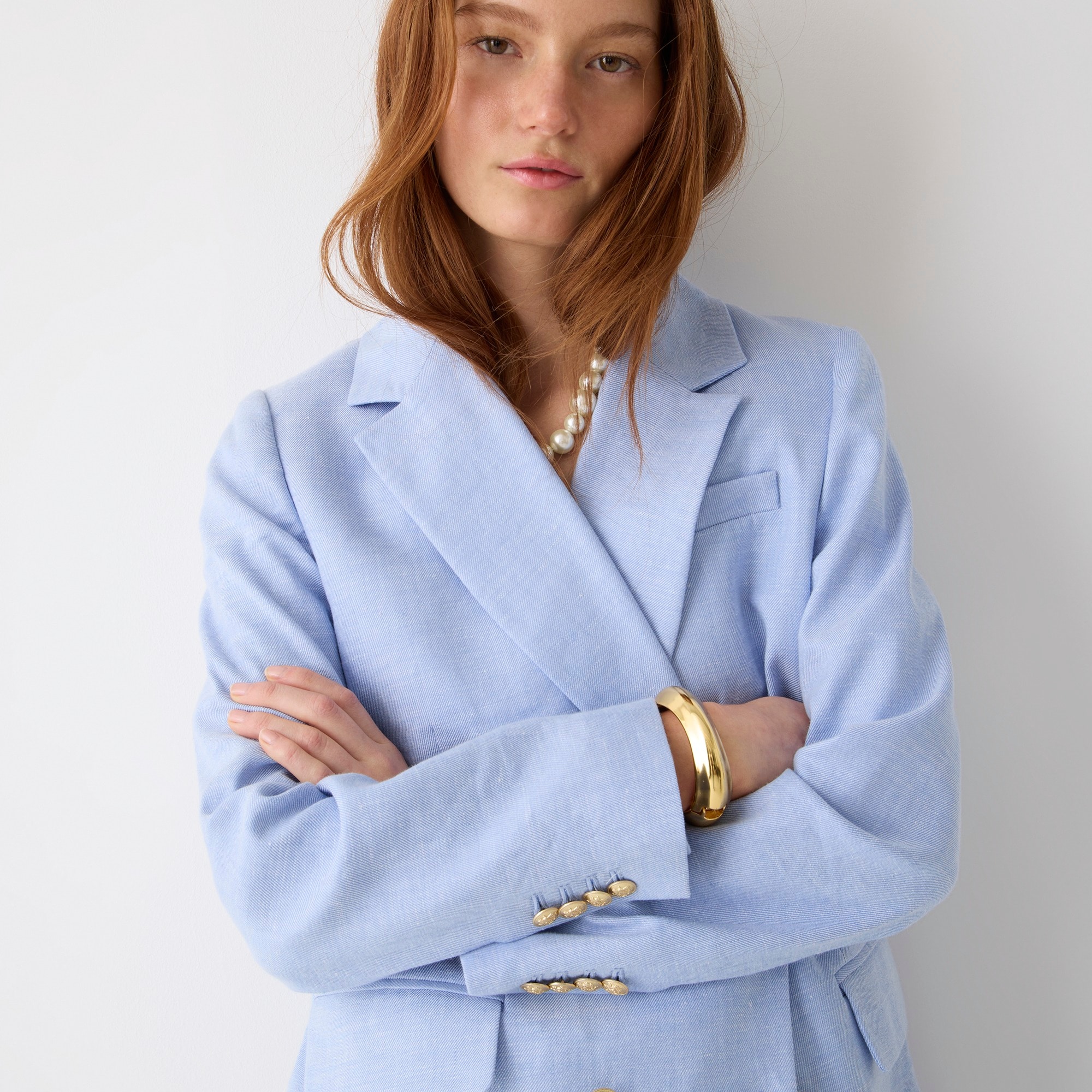Bristol blazer in stretch linen blend