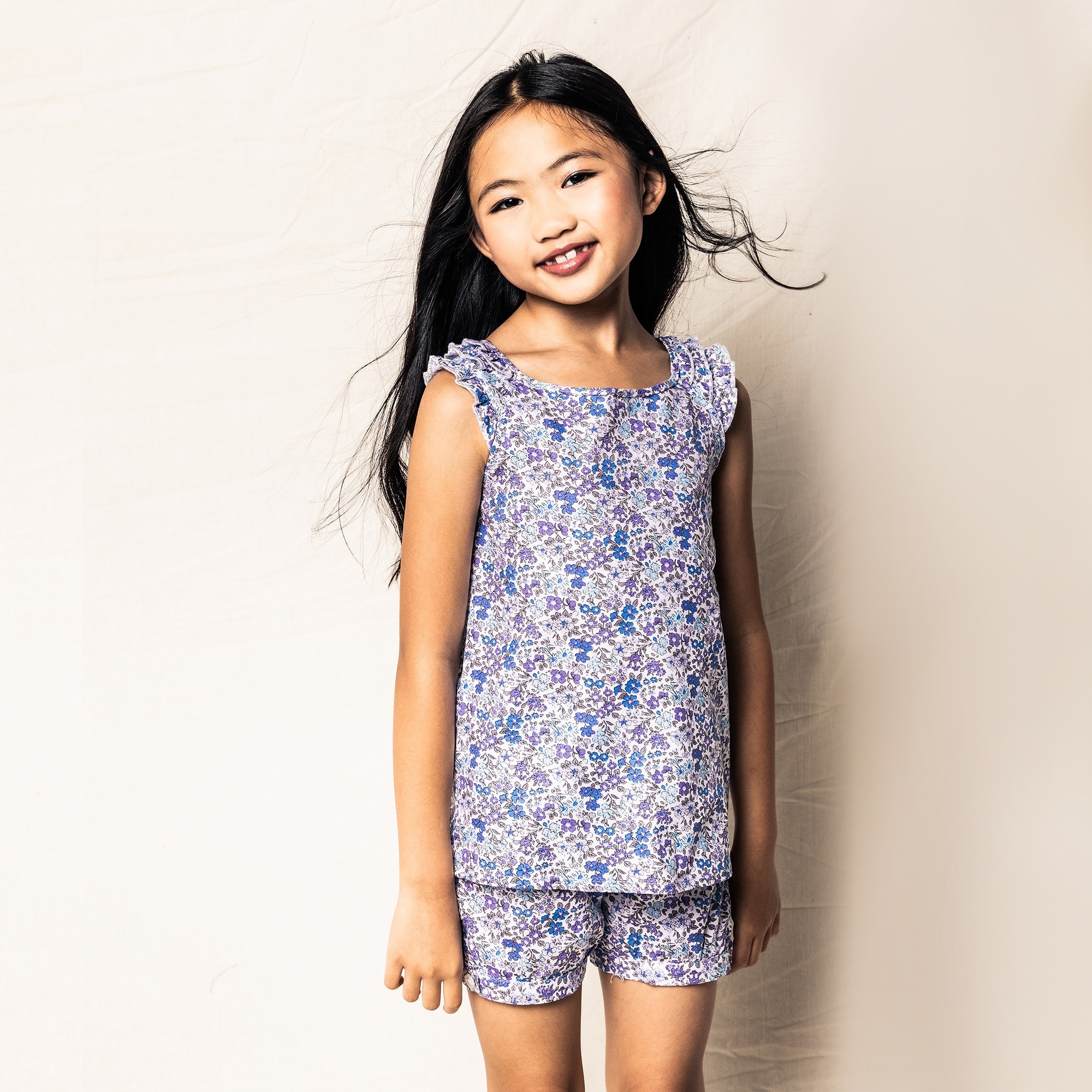 Petite Plume™ girls' Fleur d'Azur Amelie short set