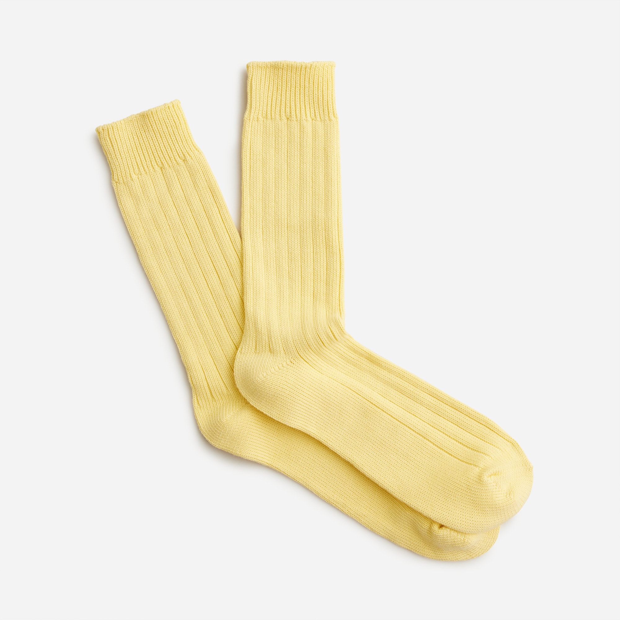Ribbed cotton-blend socks