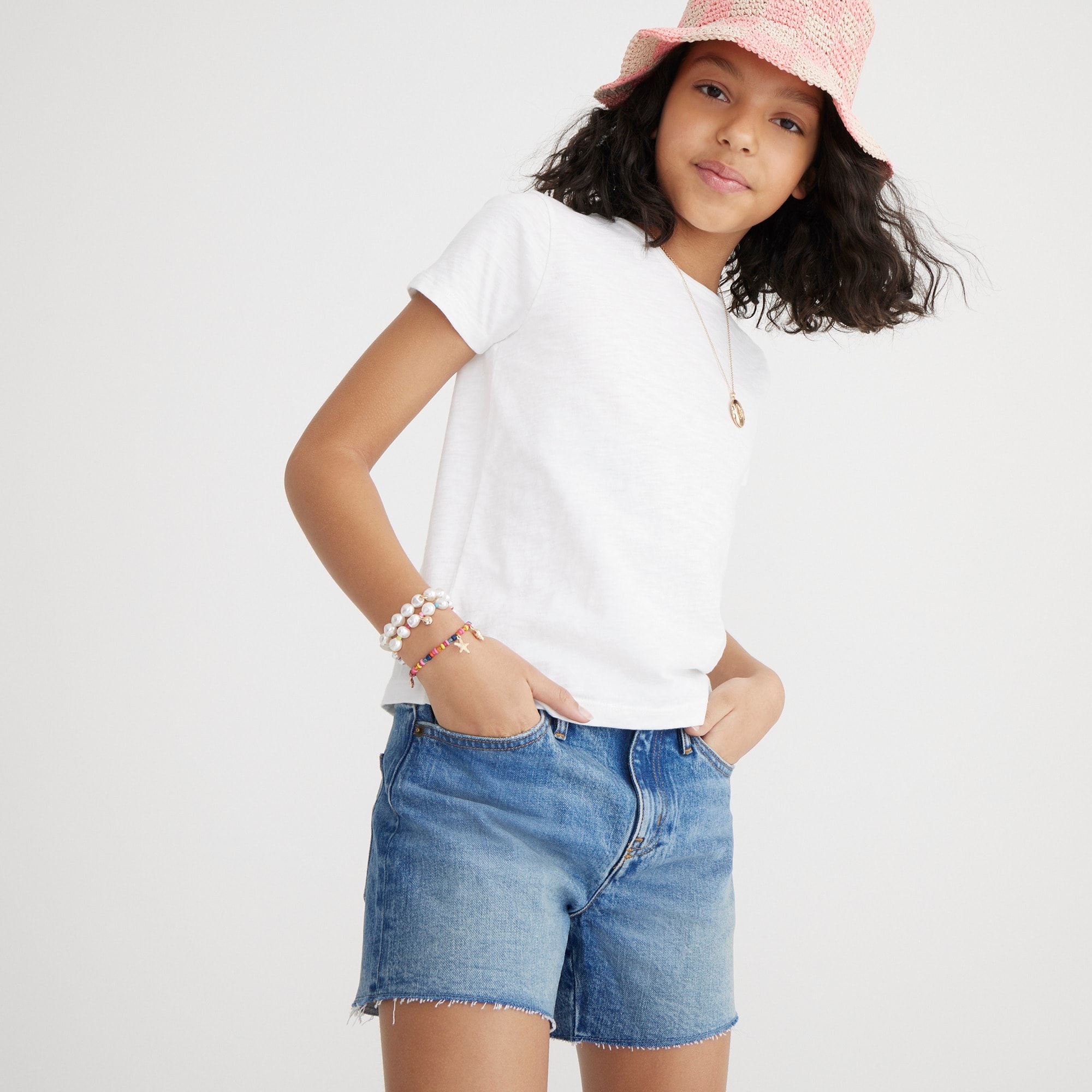 Girls' cropped T-shirt