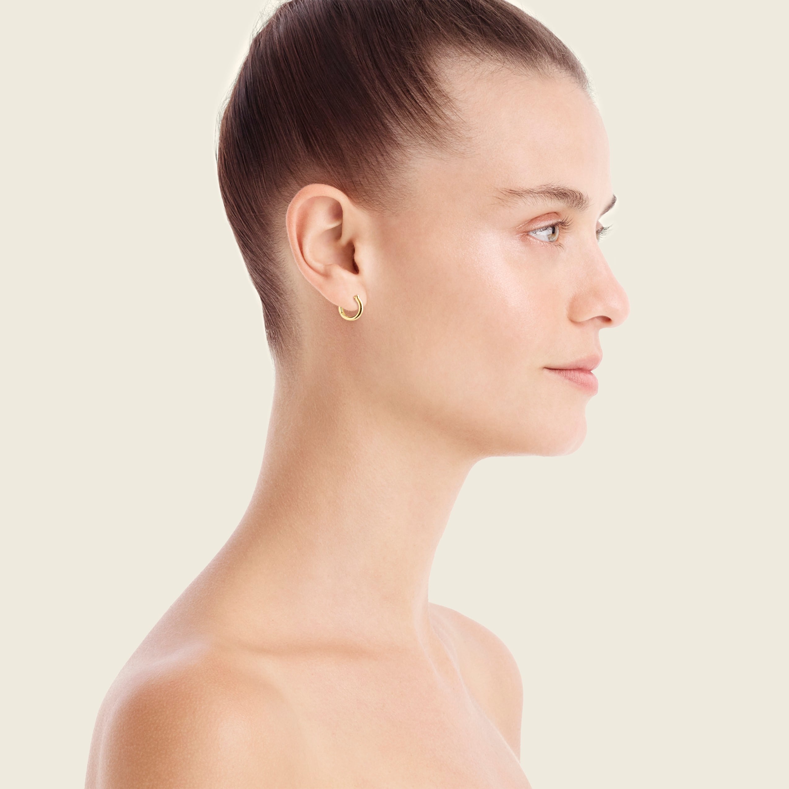 Set-of-three small hoop earrings