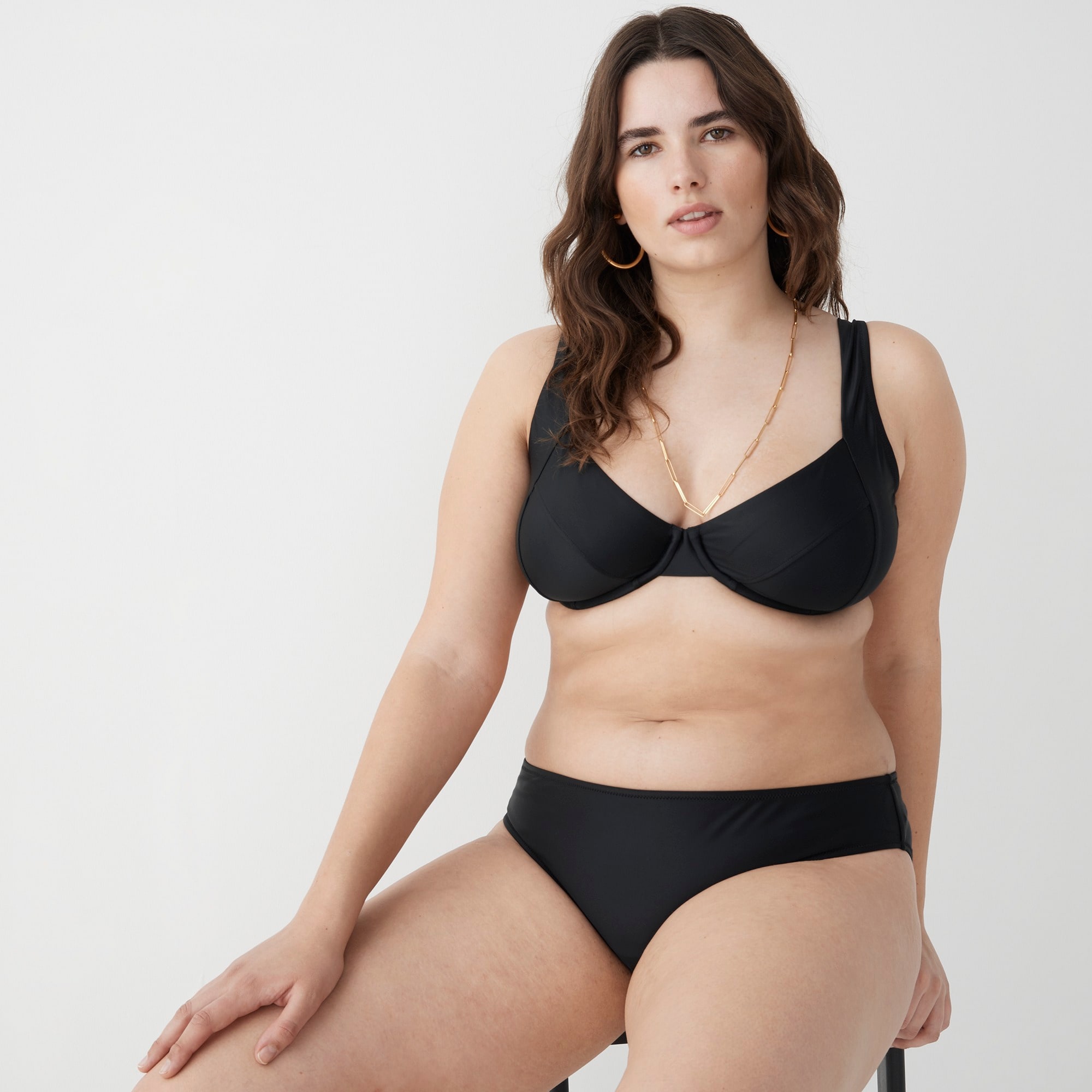 Cross-back underwire bikini top