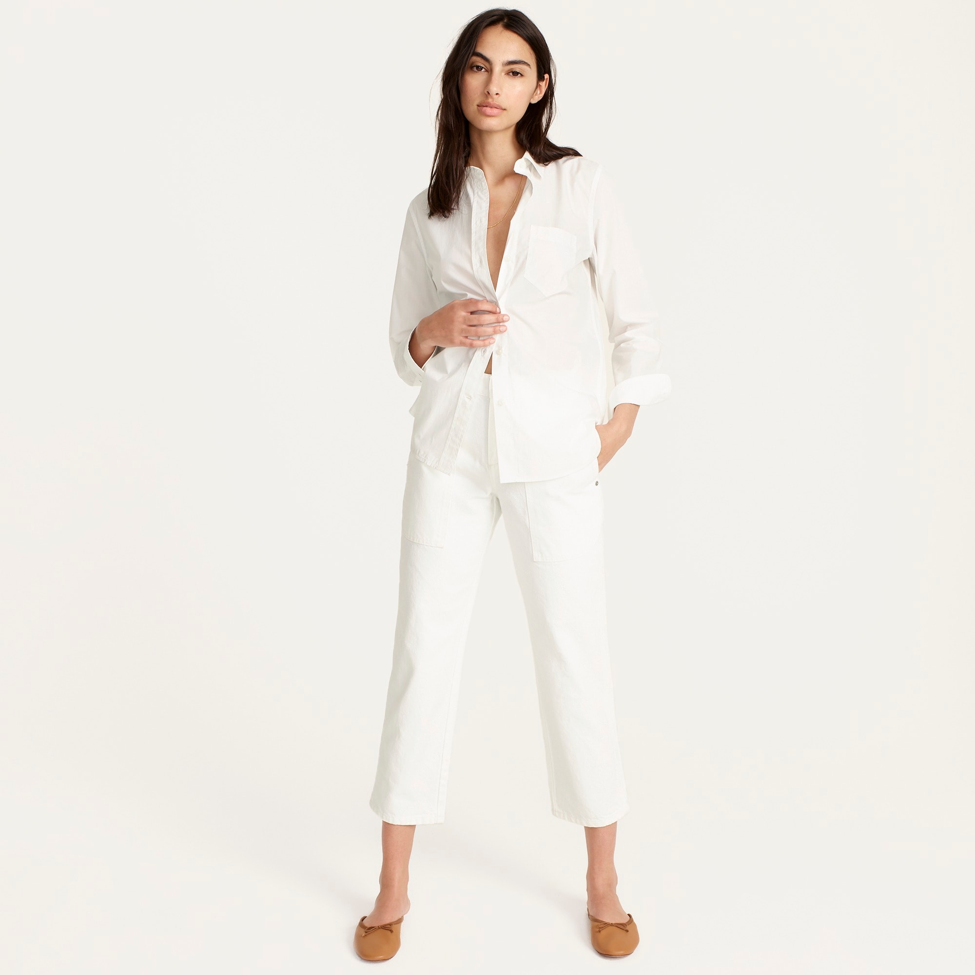 Classic-fit crisp cotton poplin shirt