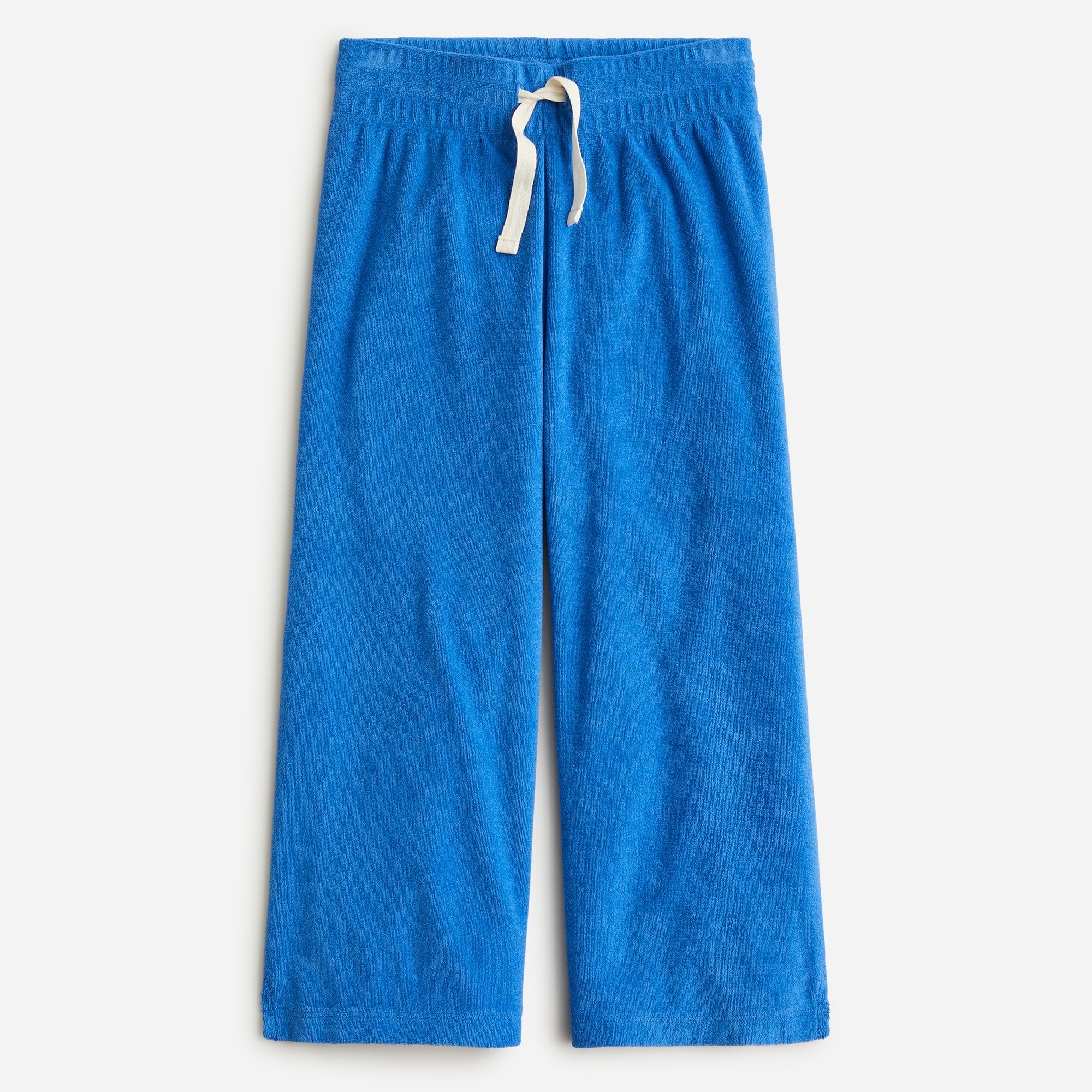 Girls' wide-leg towel-terry pant