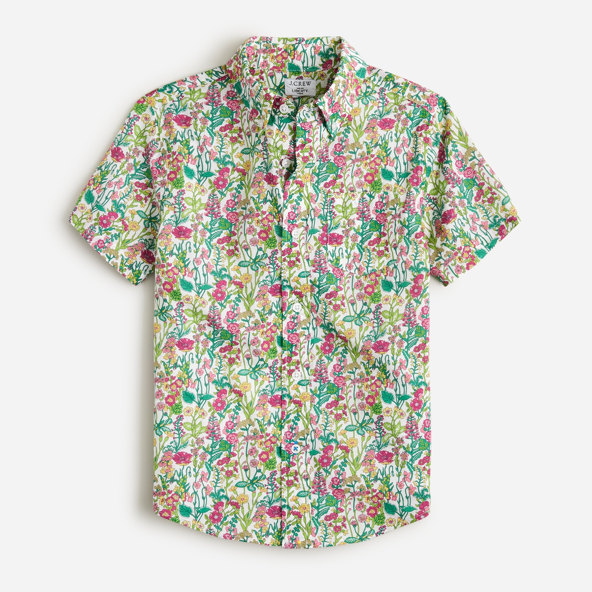 Boys' short-sleeve button-up shirt in Liberty® fabrics