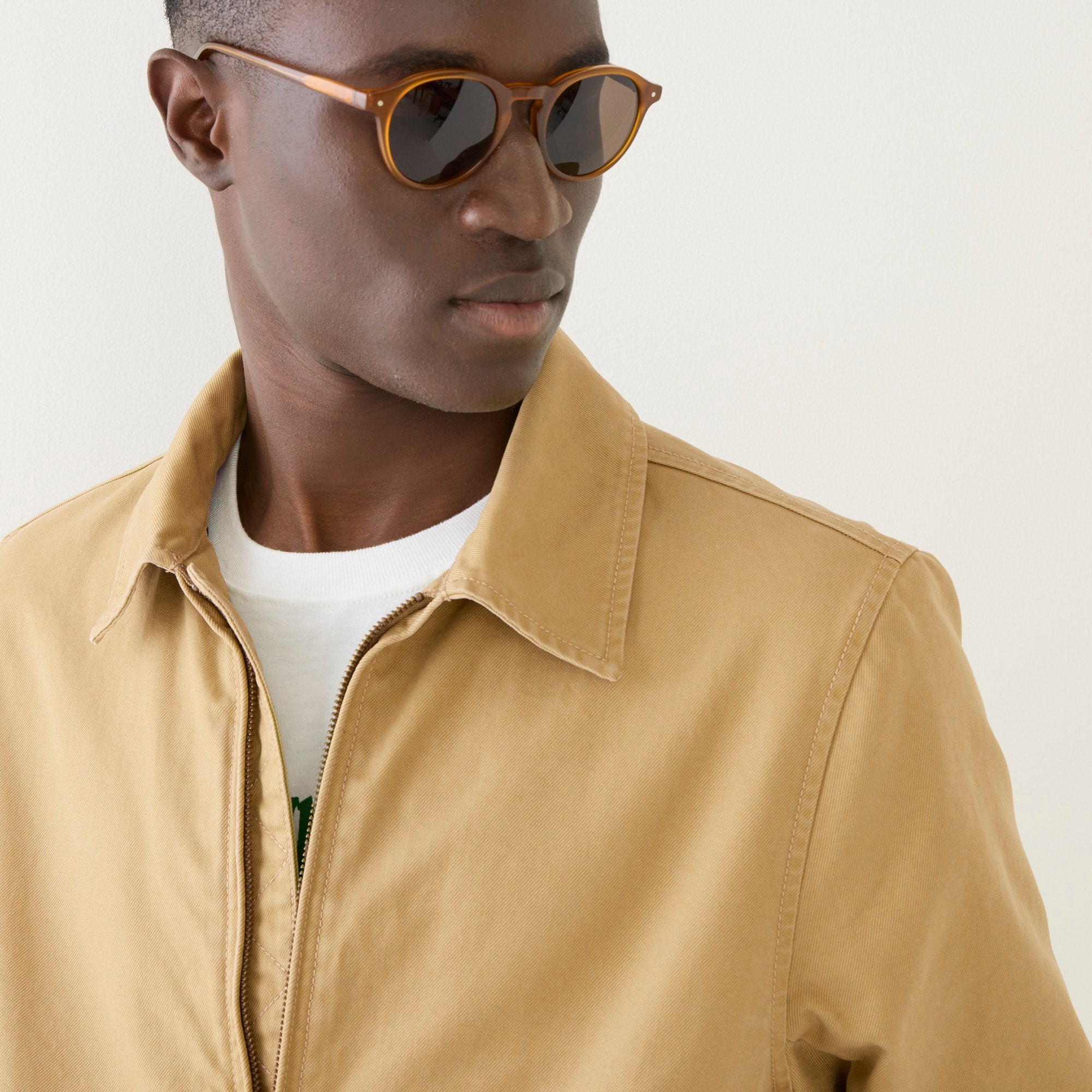 Harrington jacket in cotton twill