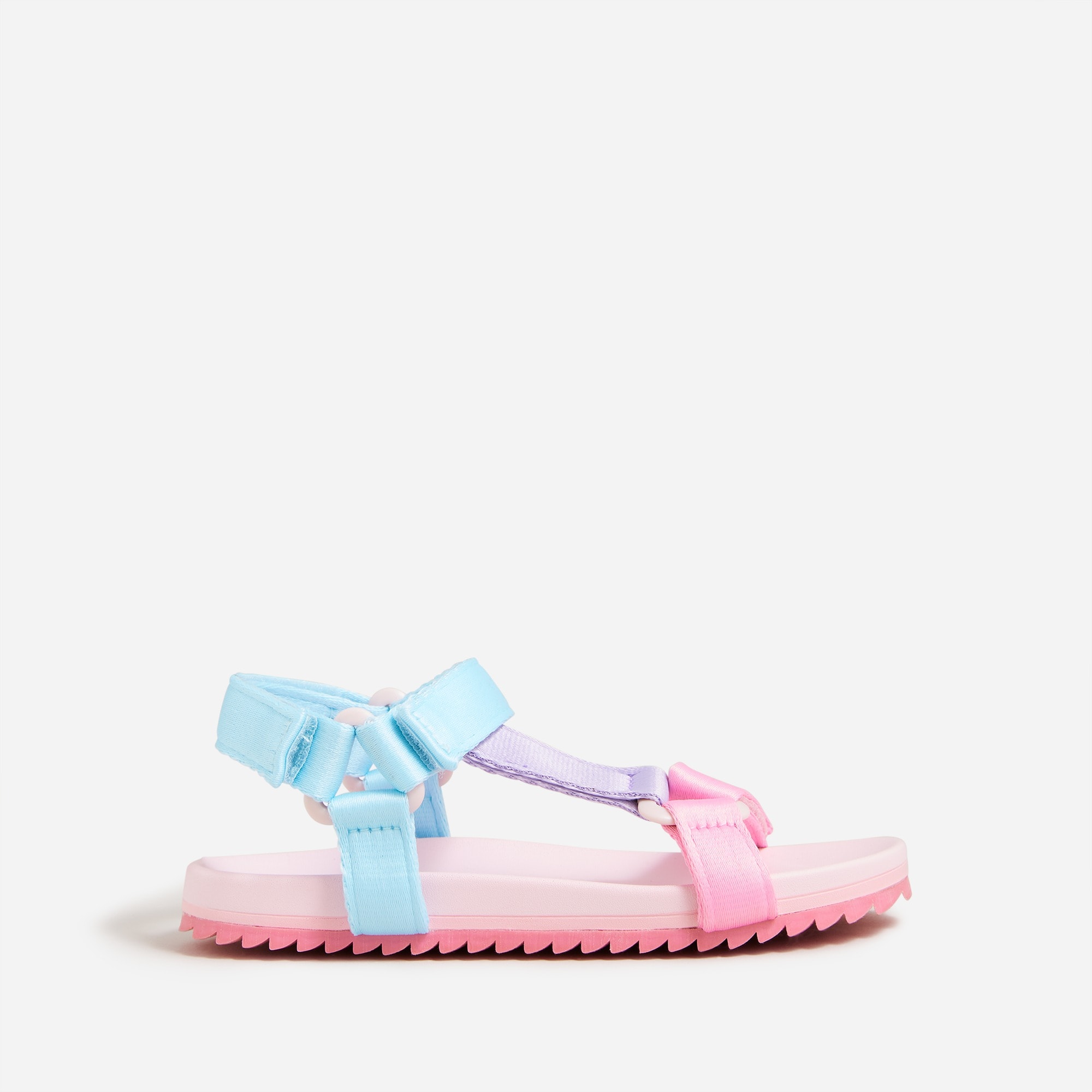 Girls' sporty-strap sandals in colorblock