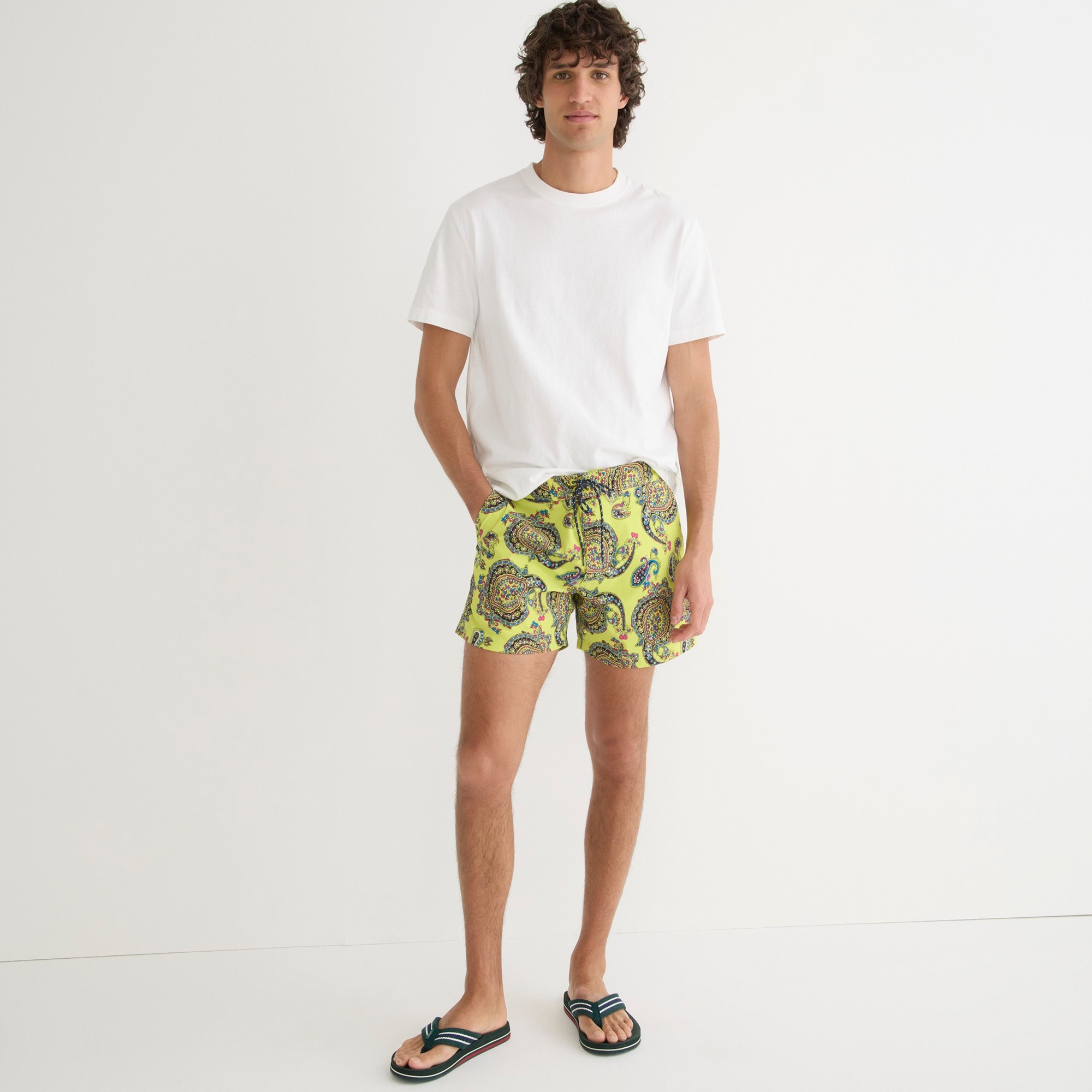 5" breaker board short in paisley with ECONYL® nylon