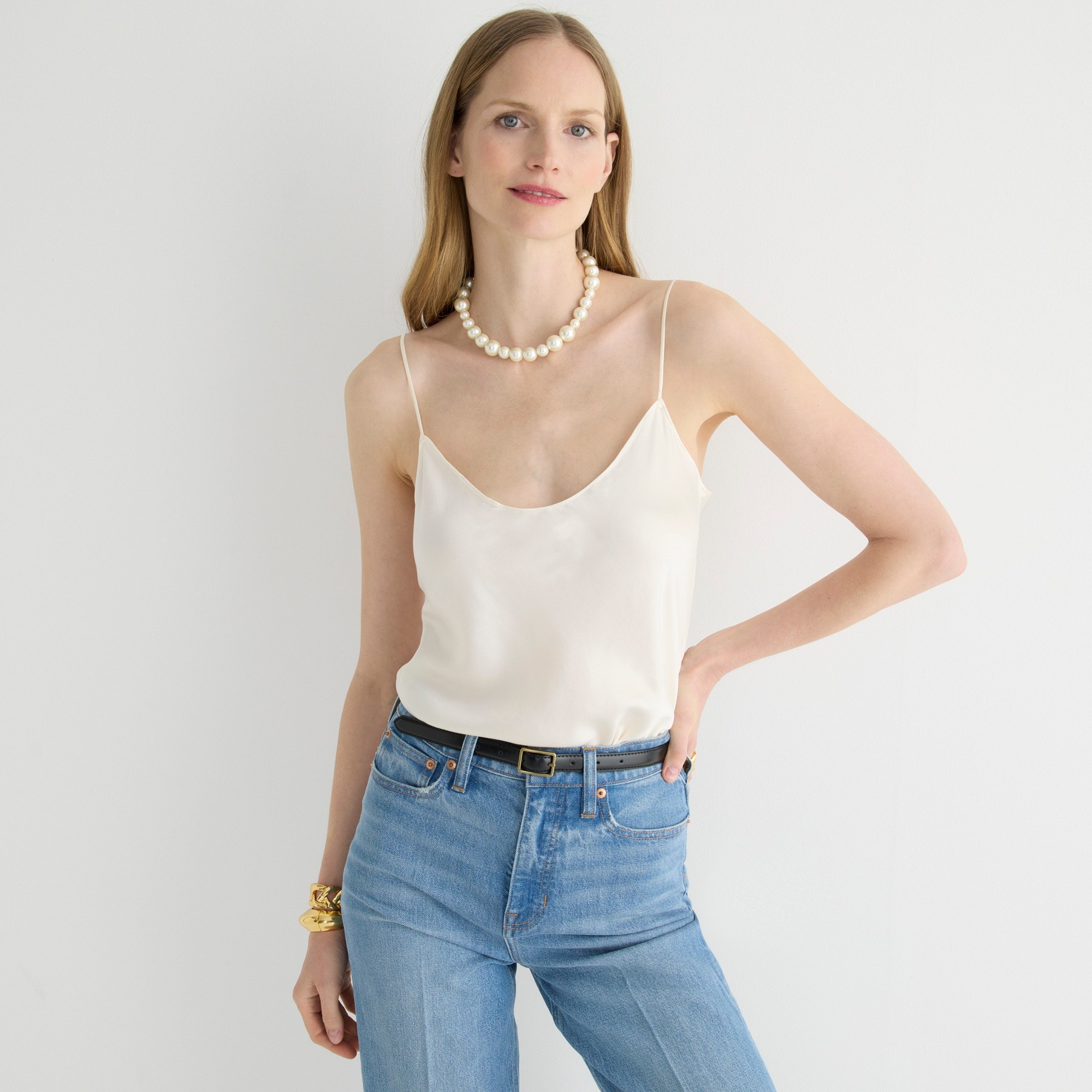 Washable silk charmeuse camisole top