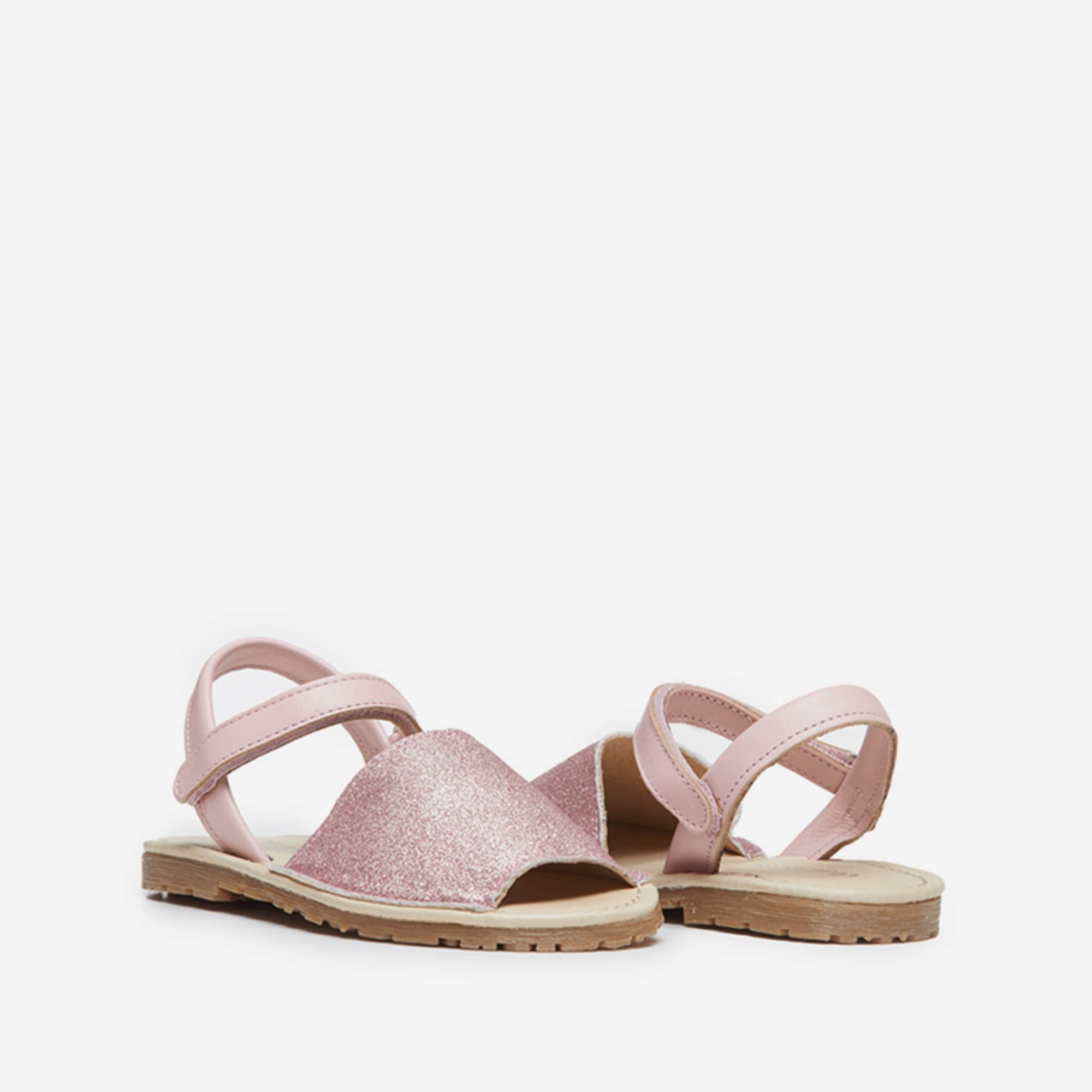 Girls' Childrenchic® leather shimmer sandals
