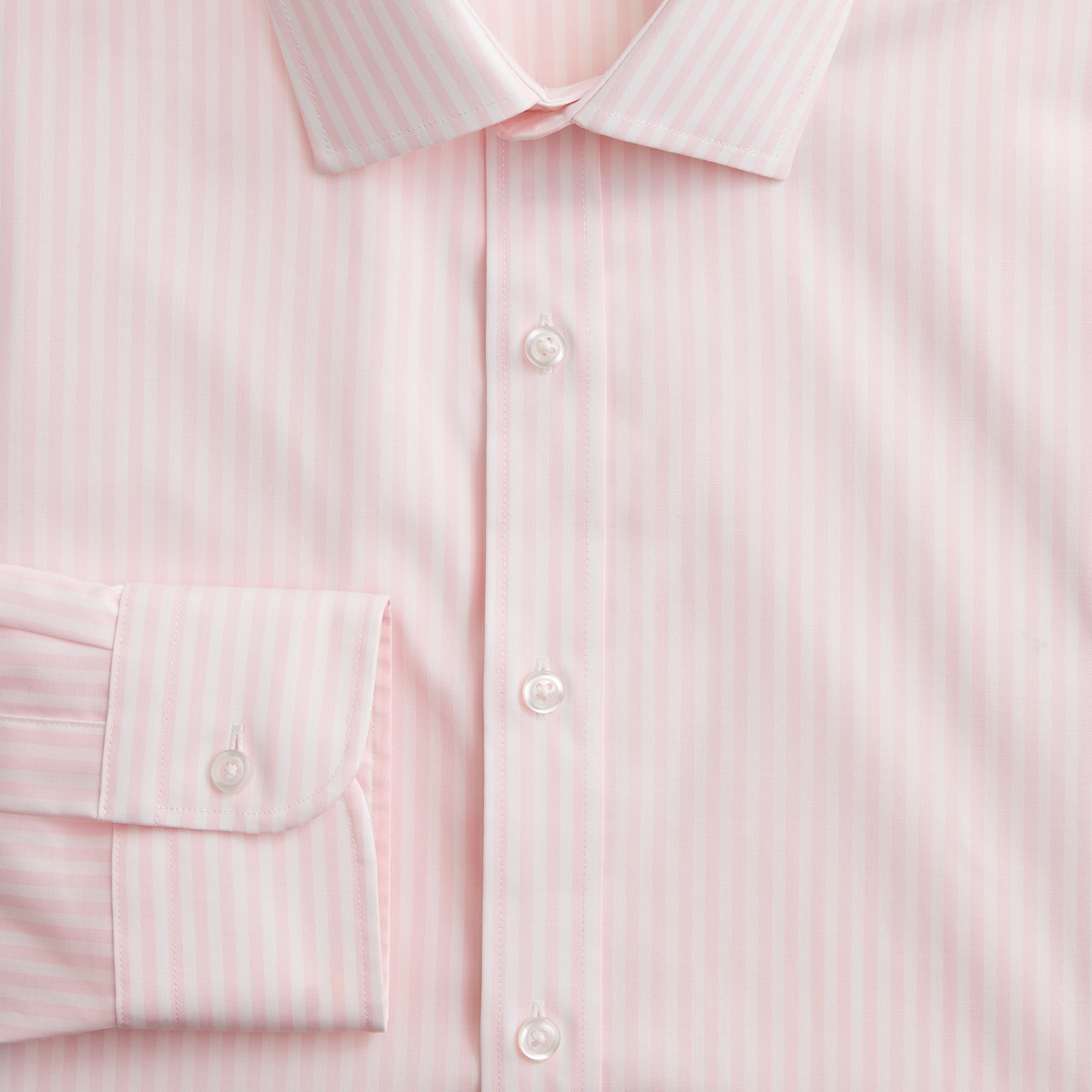 Bowery wrinkle-free stretch cotton shirt with spread collar