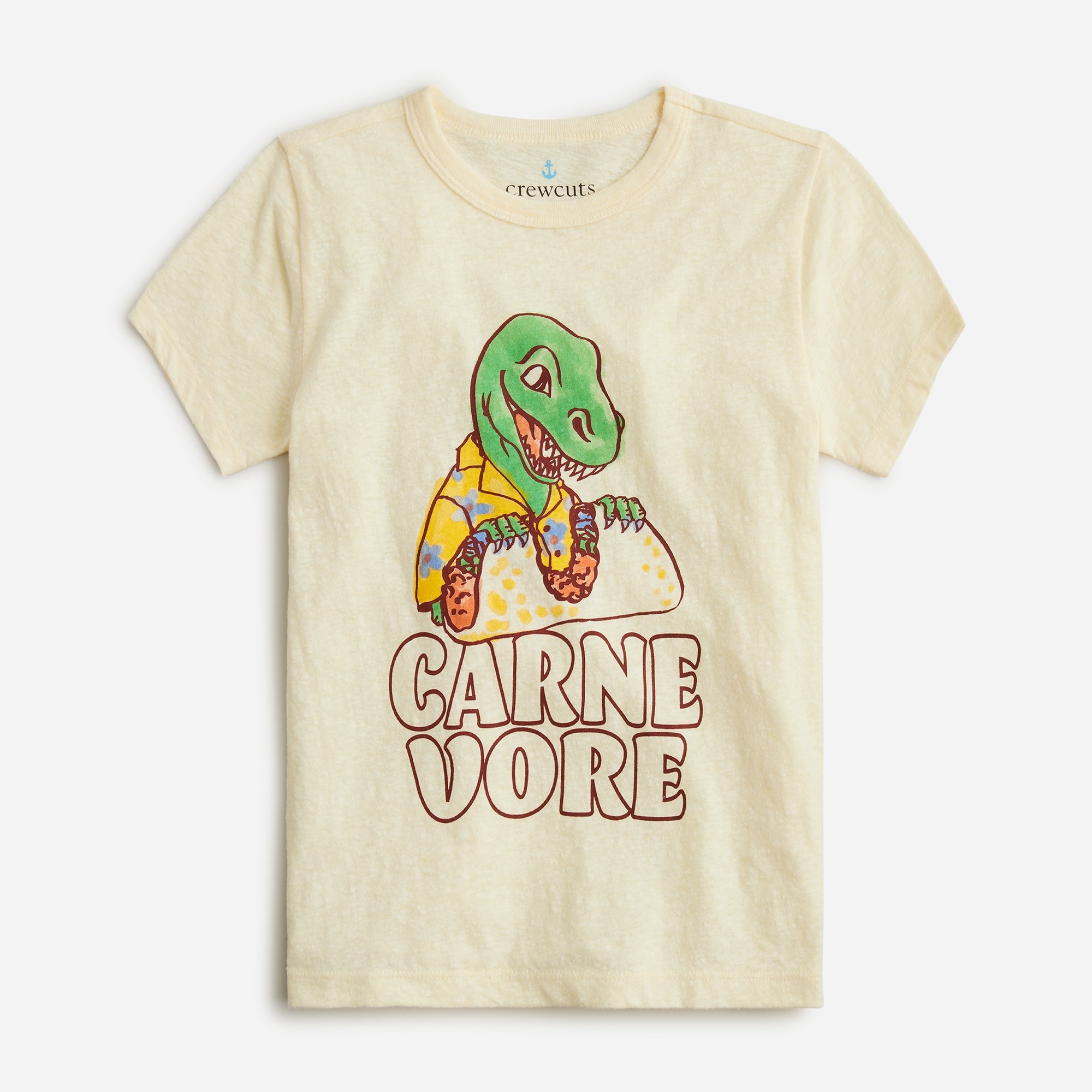 Kids' short-sleeve "carne vore" graphic T-shirt