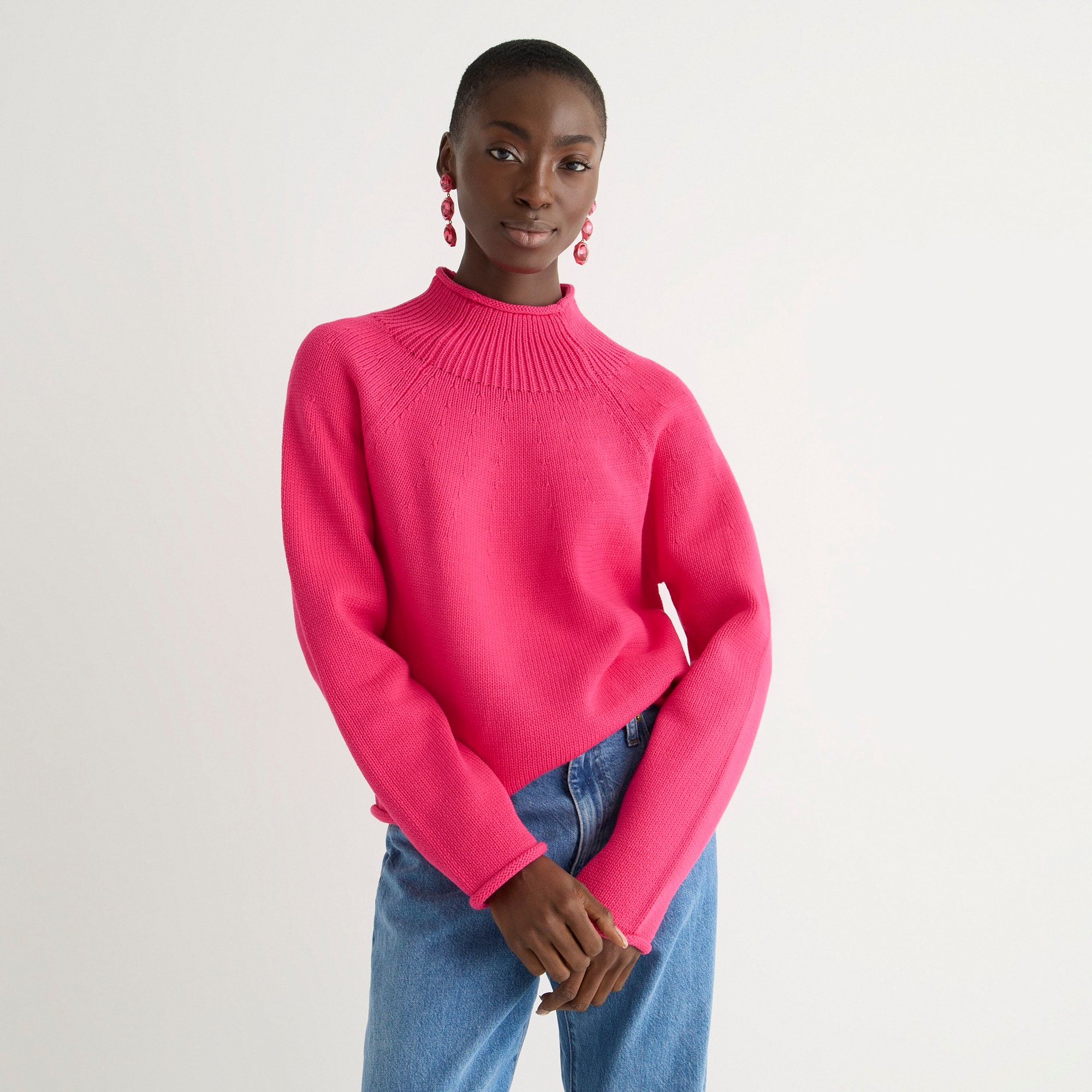 Cotton-blend Rollneck™ sweater