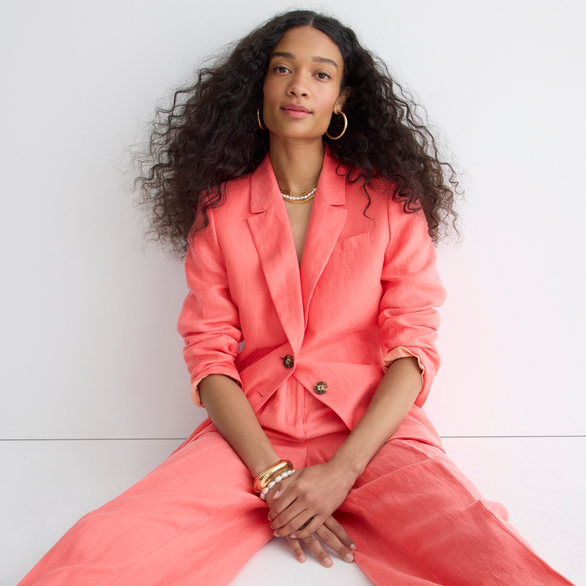 Helena blazer in Chelsea linen-cupro blend