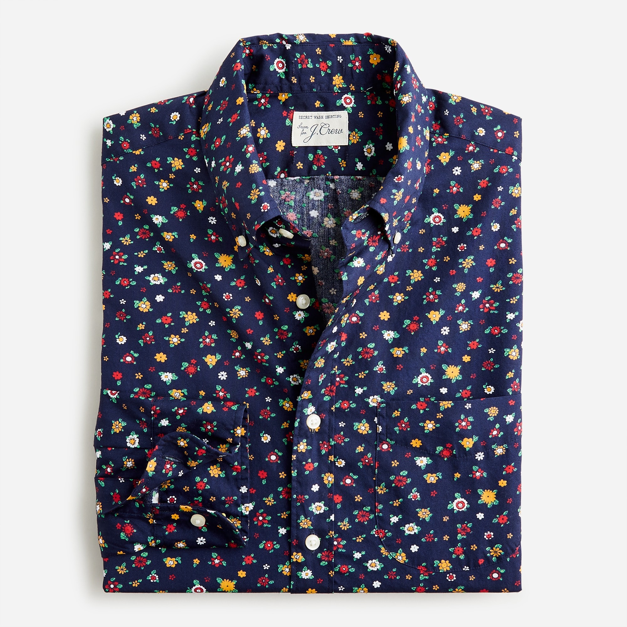 Secret Wash cotton poplin shirt
